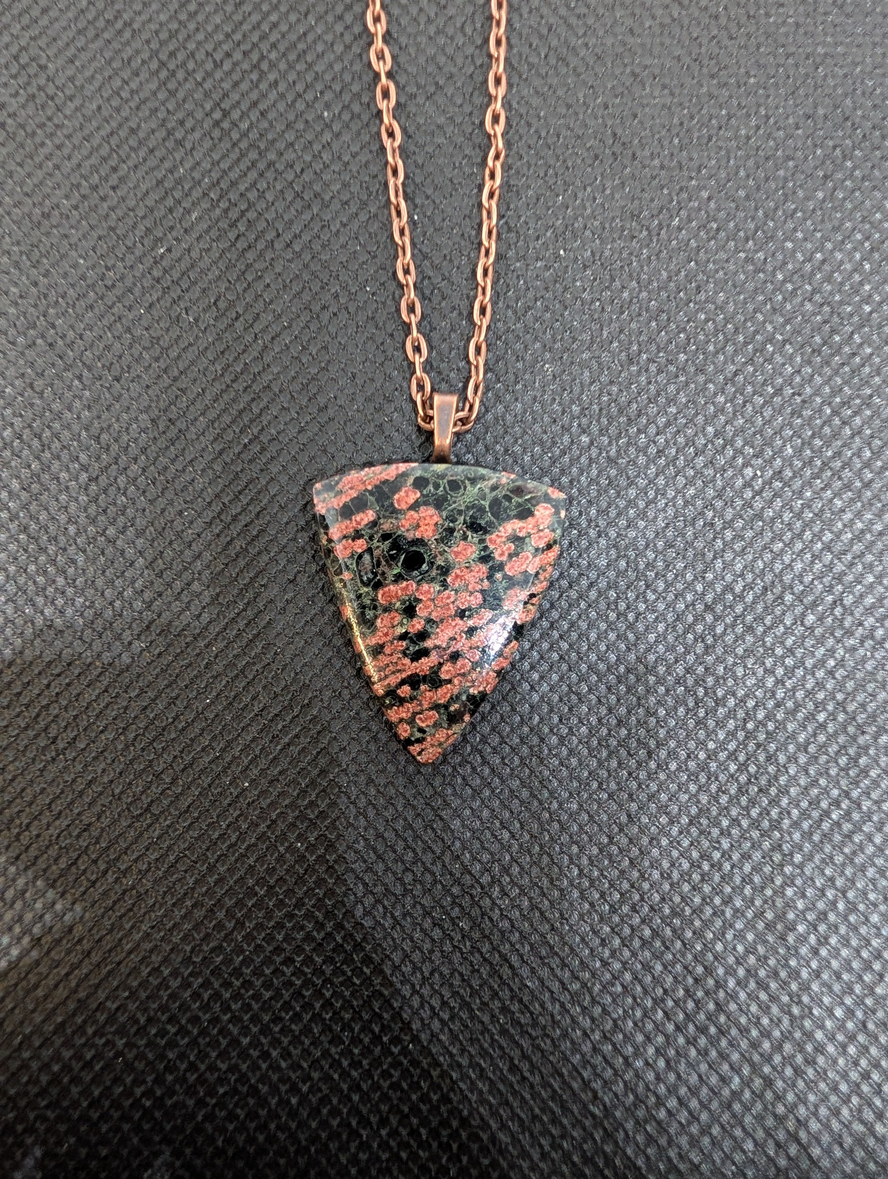 Freeform necklace, Plum Blossom Obsidian