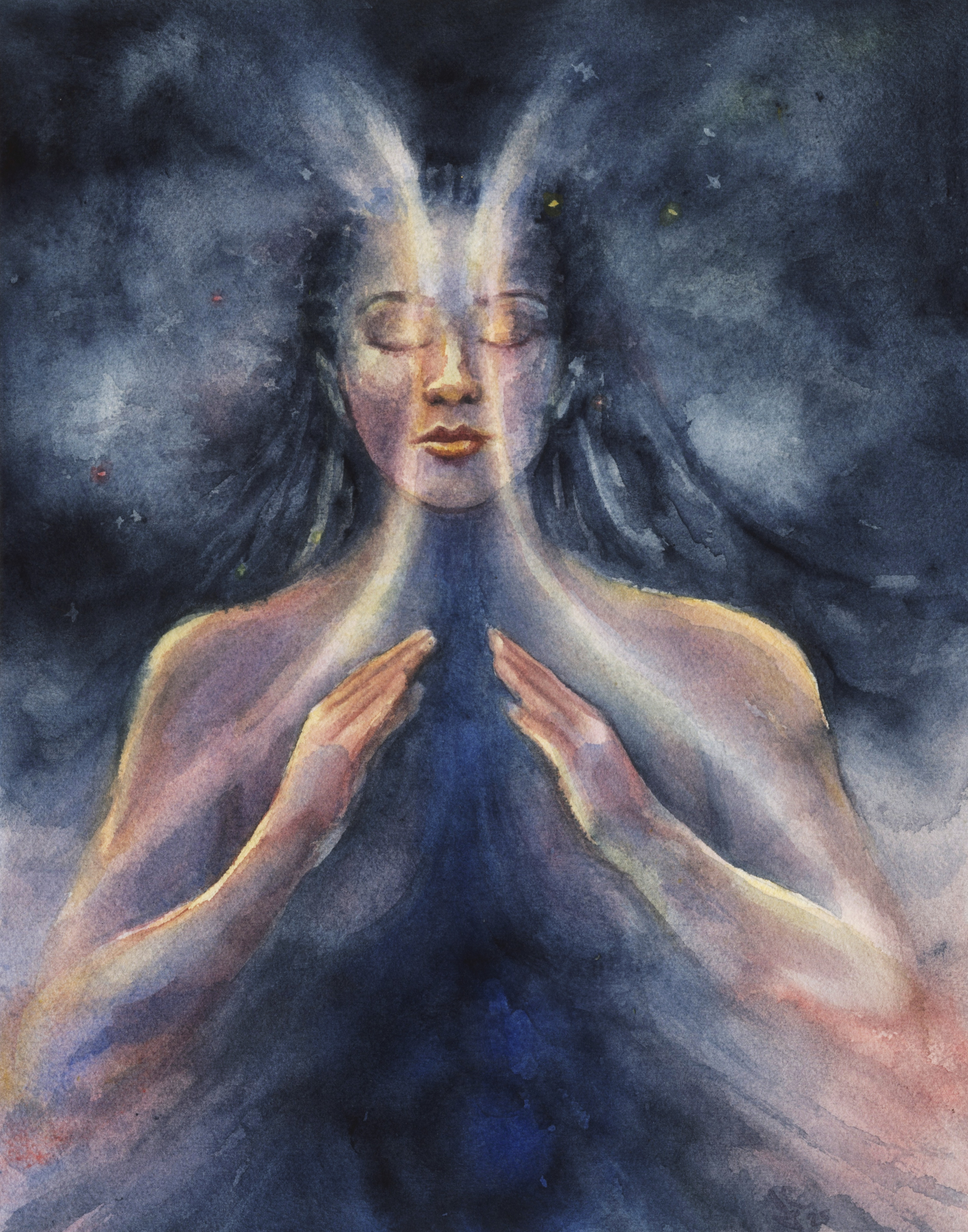 Julia Cellini – “Ama” Watercolor Print | High-Quality Magical Art for Healing