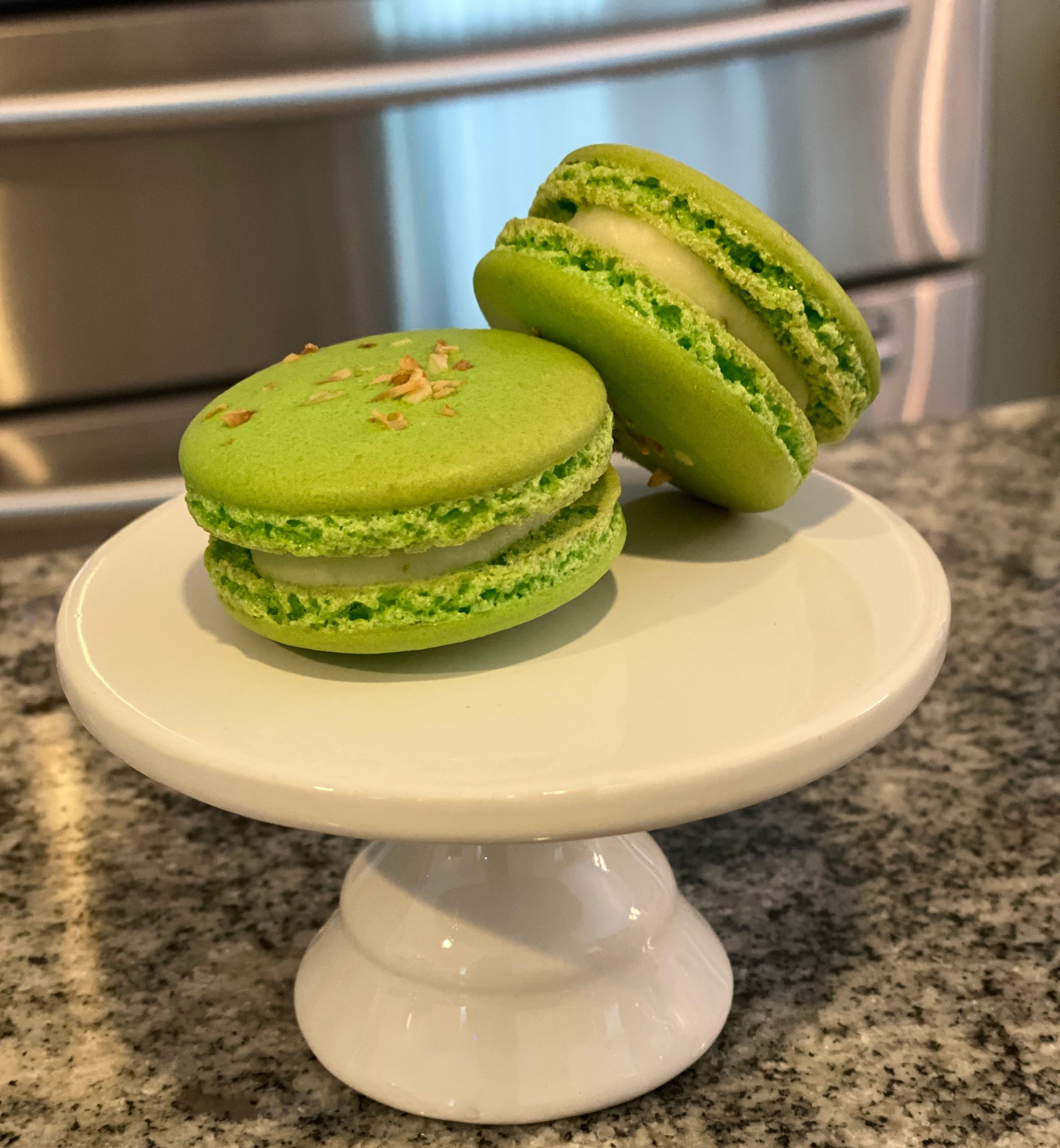White Chocolate, Lime in the Coconut Macarons