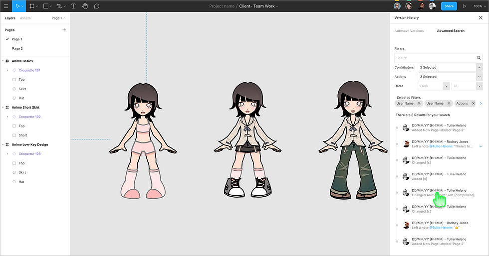 Step 7:
Users sees timeline results that are parsed through their selected filters (Taken from the Happy Path)