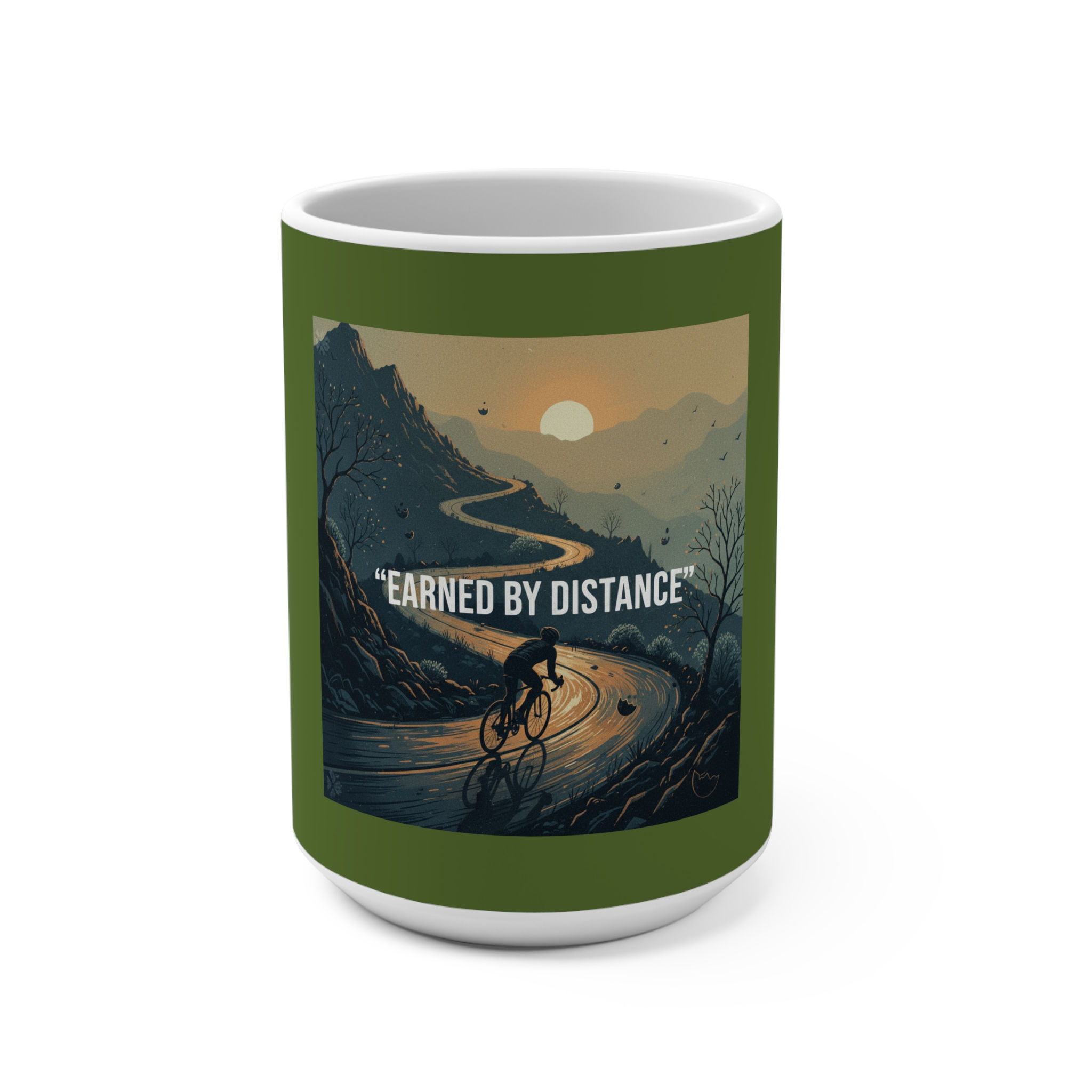 Cyclist Mug 15oz – Earned by Distance
