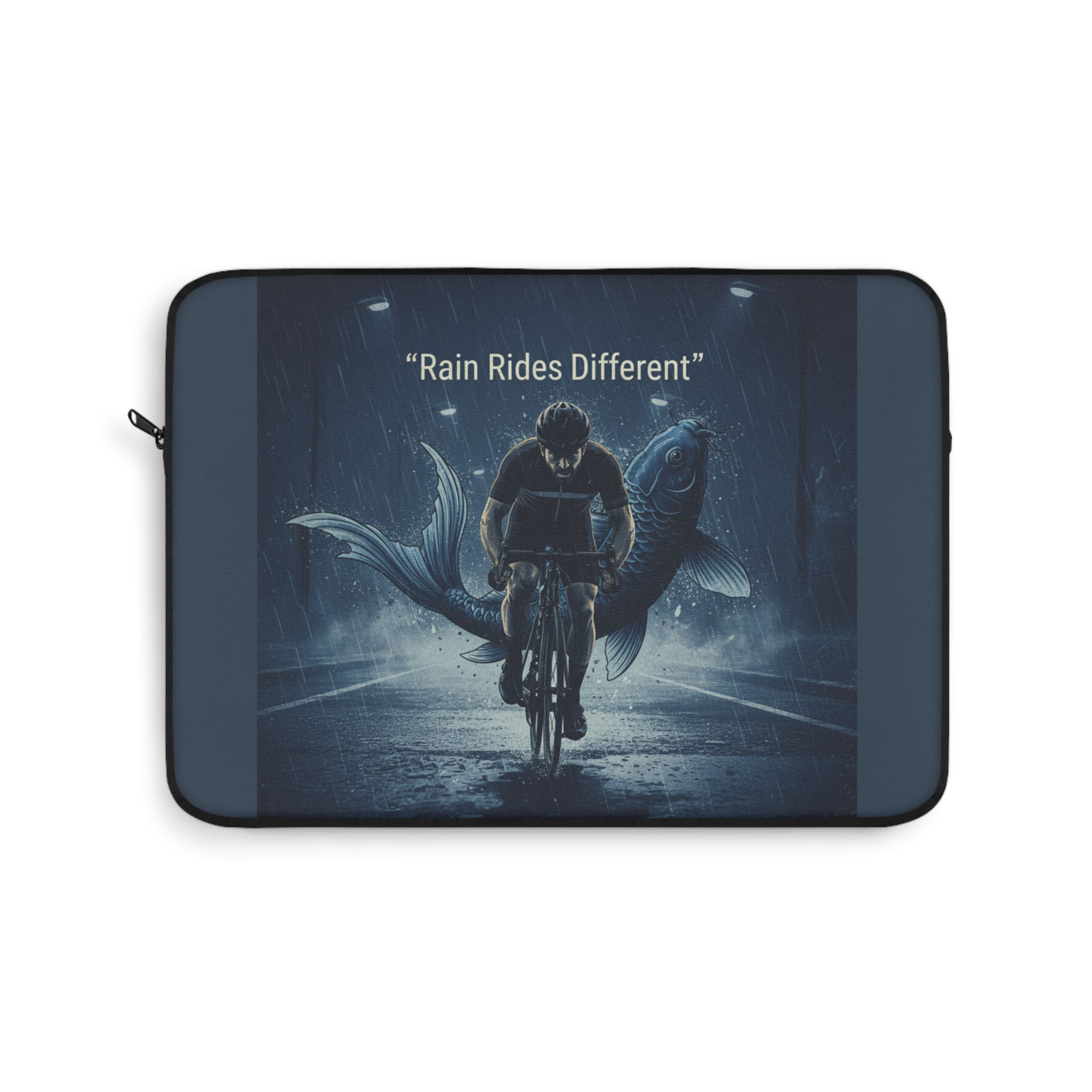 Cyclist Laptop Sleeve – Rain Rides Different