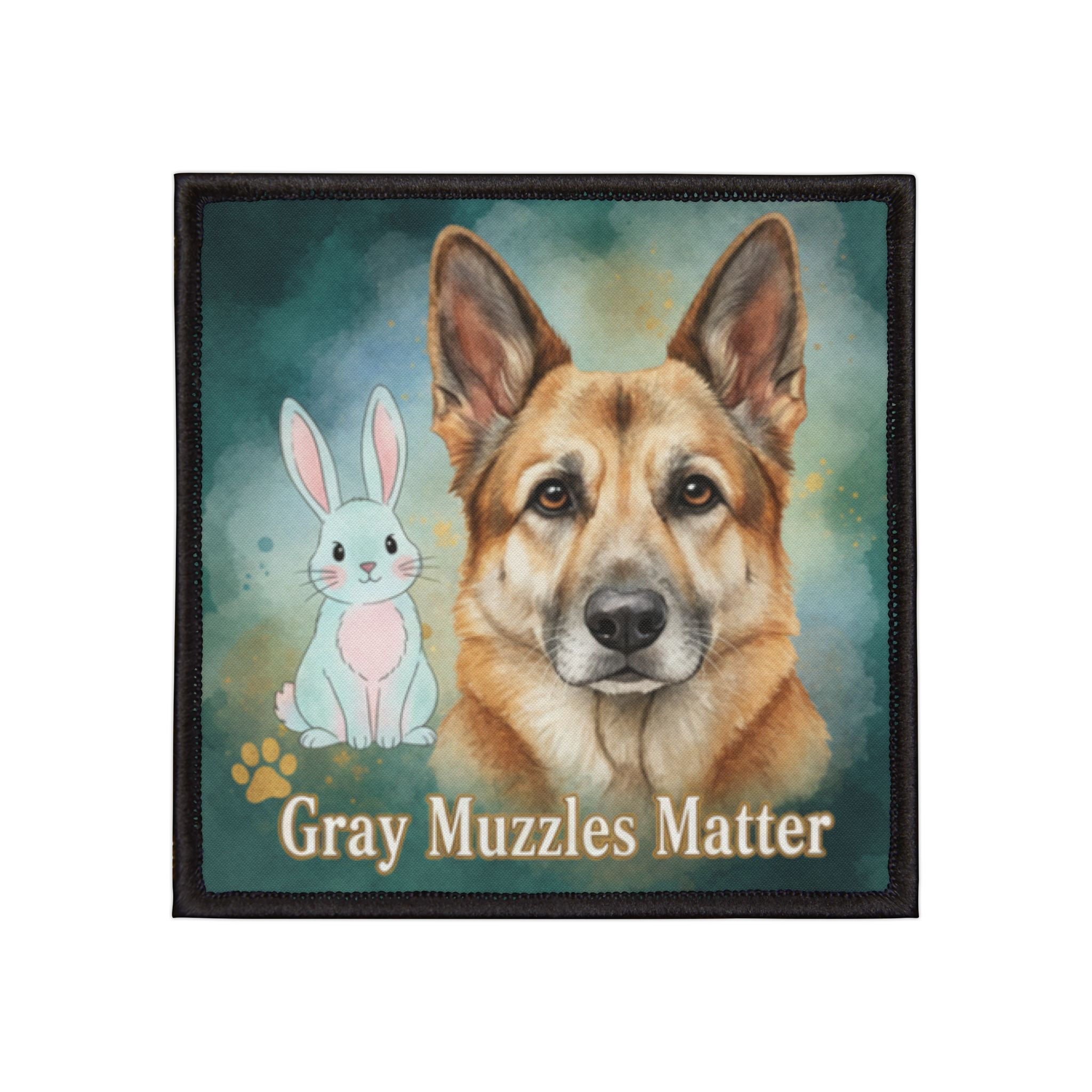 German Shepherd Iron-On Patch – Gray Muzzles Matter
