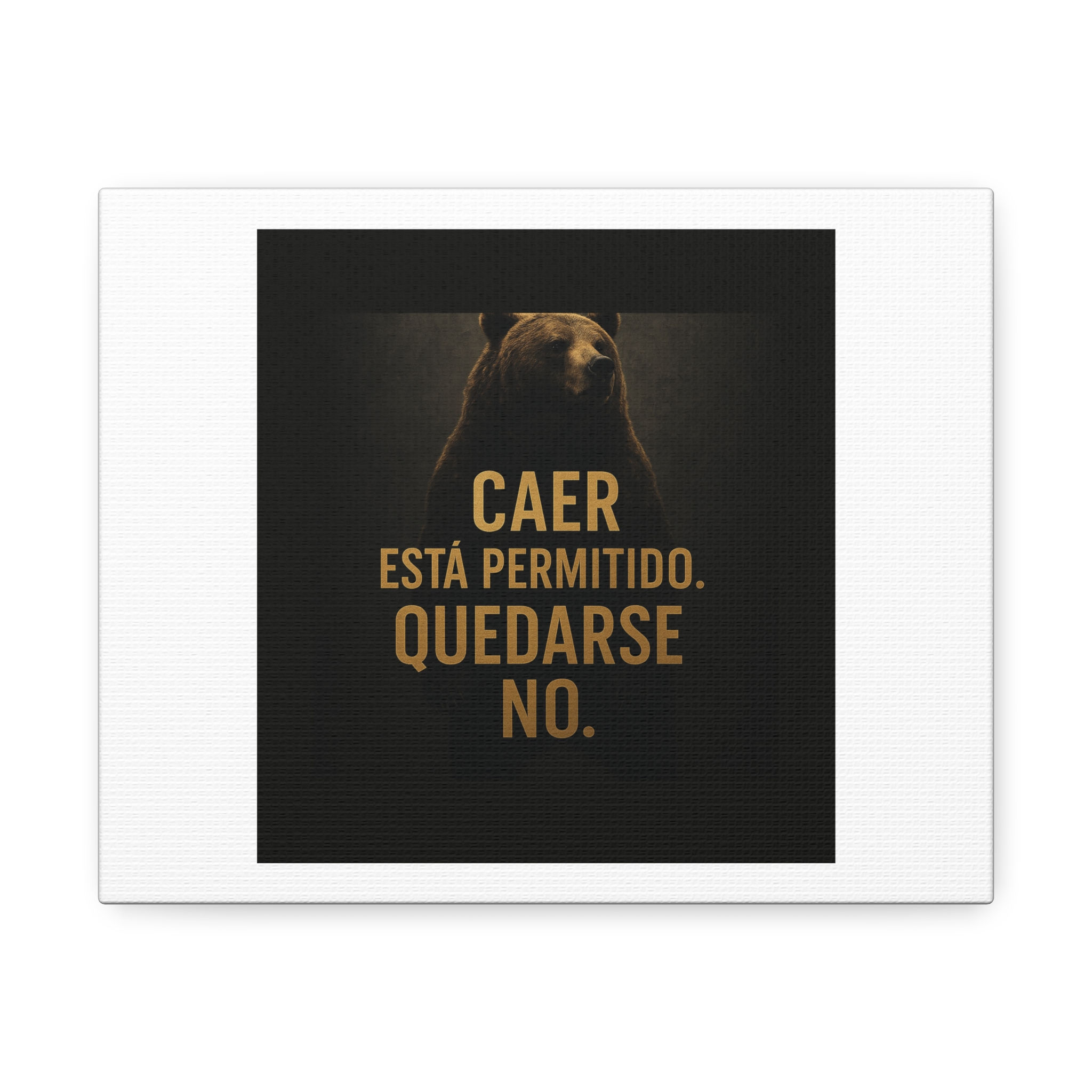 Caer está permitido. Quedarse no | Stretched Canvas