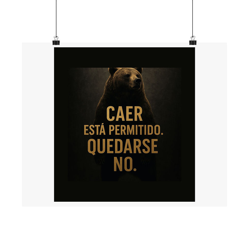 Thumbnail: Caer está permitido. Quedarse no | Satin Posters (210gsm)