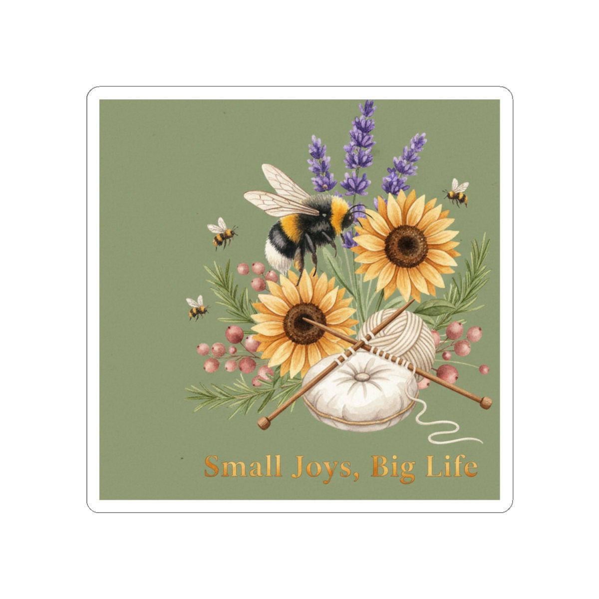 Bumblebee Kiss-Cut Sticker – Small Joys Big Life