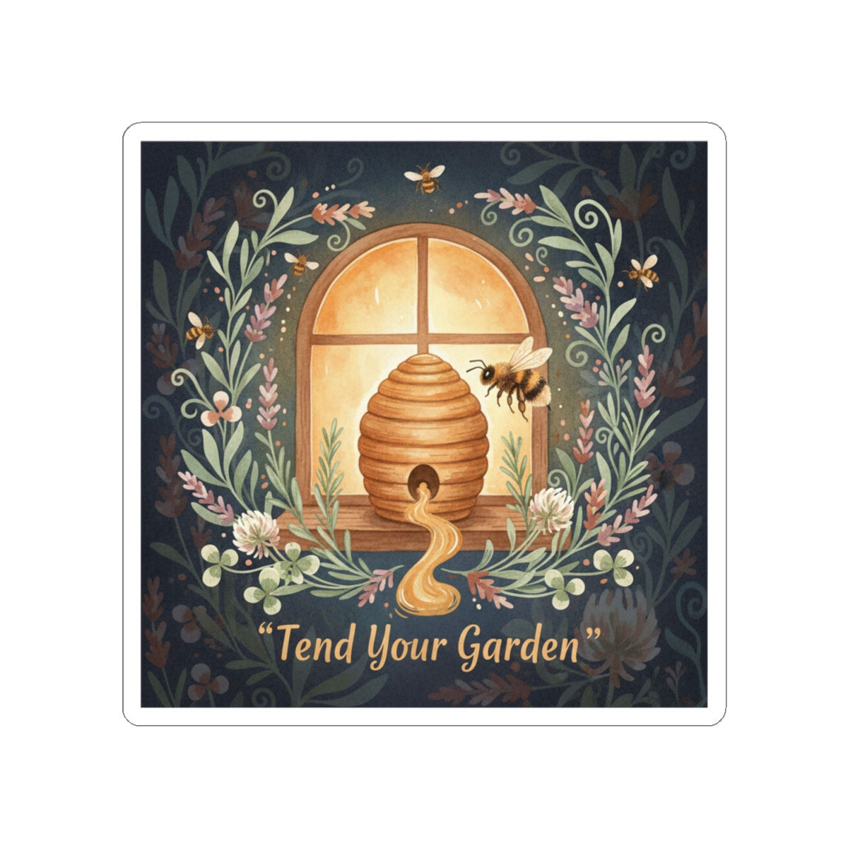 Honeybee Kiss-Cut Sticker – Tend Your Garden