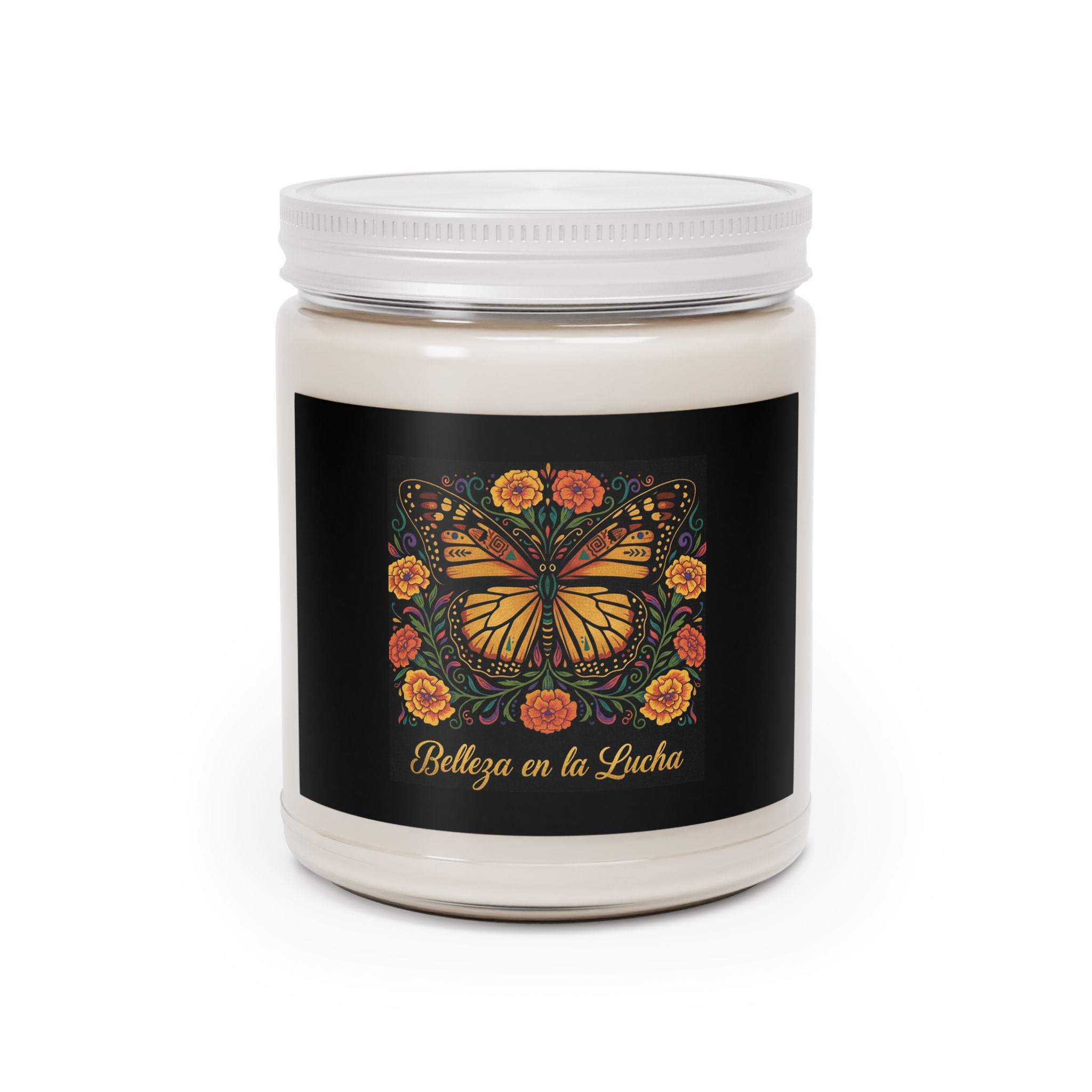 Mariposa With Marigolds Scented Candle – Belleza en la Lucha