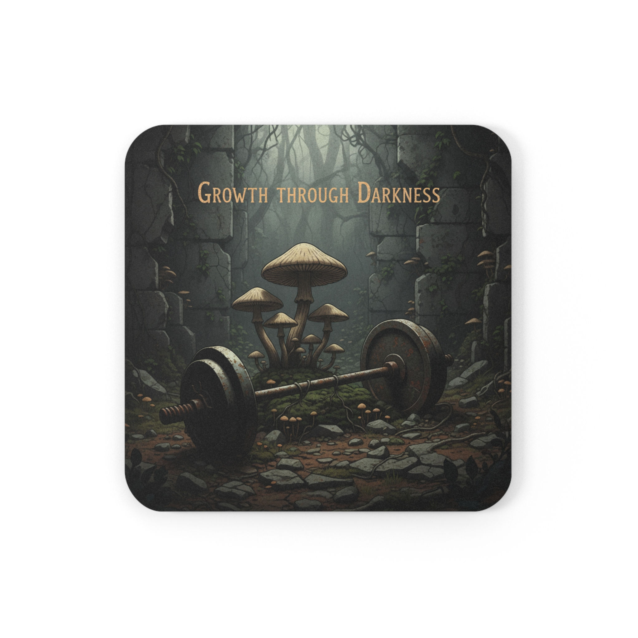 Growth Through Darkness Cork Coaster – Room Decor