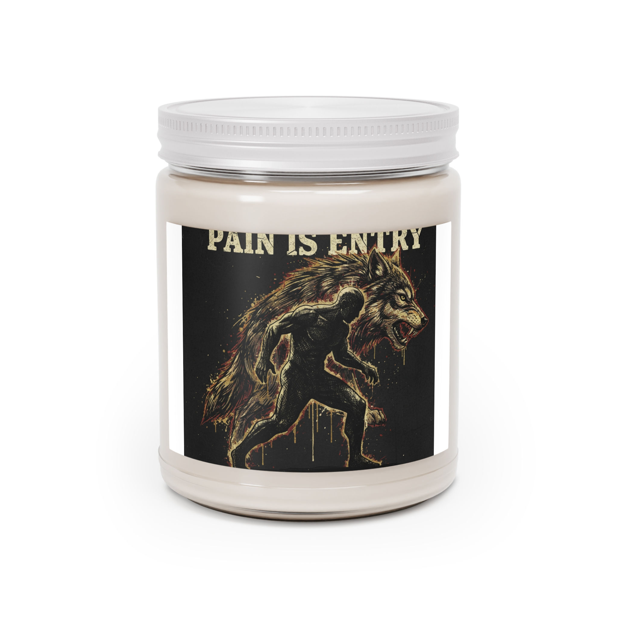 Wolf Scented Candle – Pain is Entry