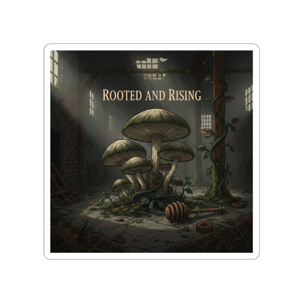 Fungi Kiss-Cut Sticker – Rooted and Rising