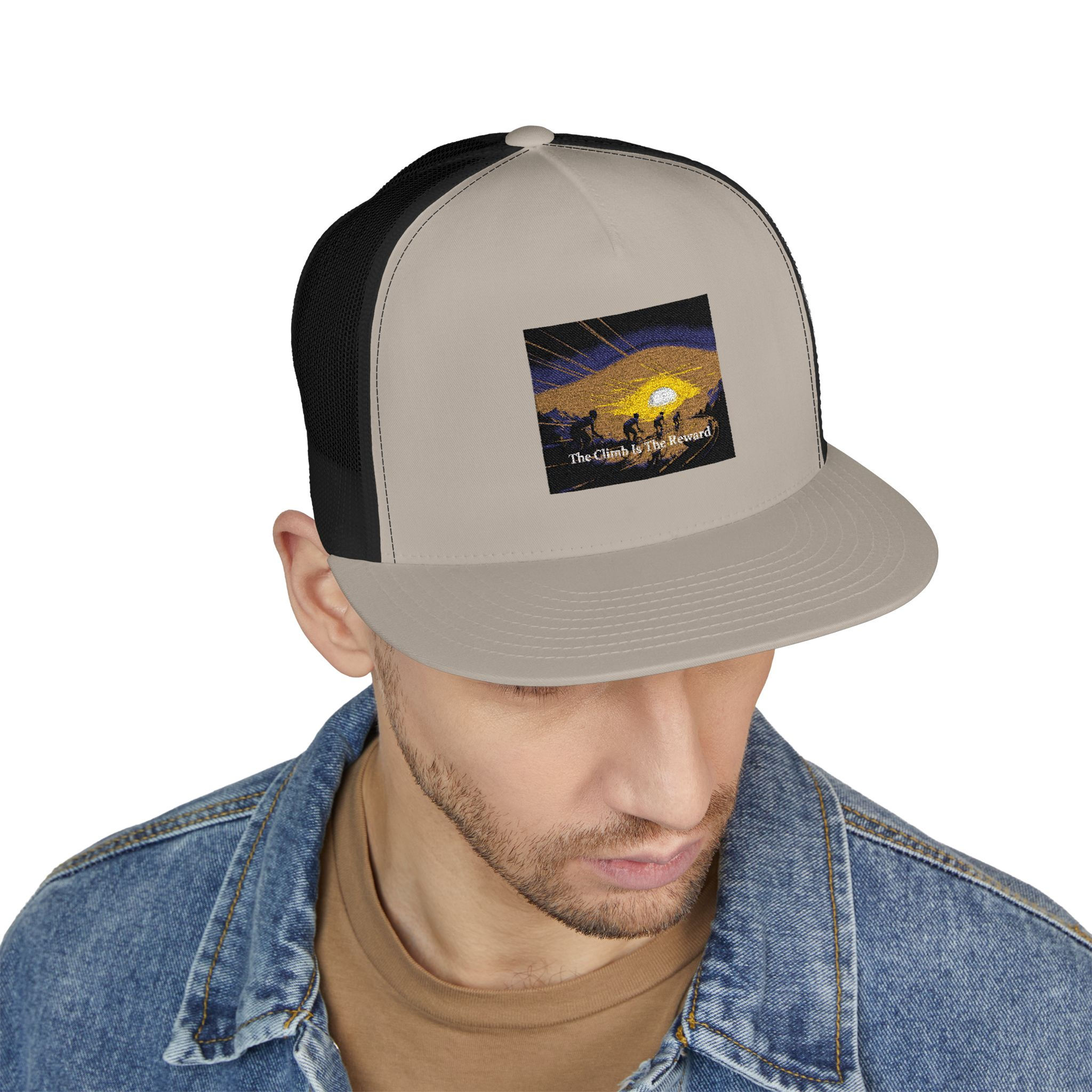 Swimmer Trucker Cap – The Climb is the Reward