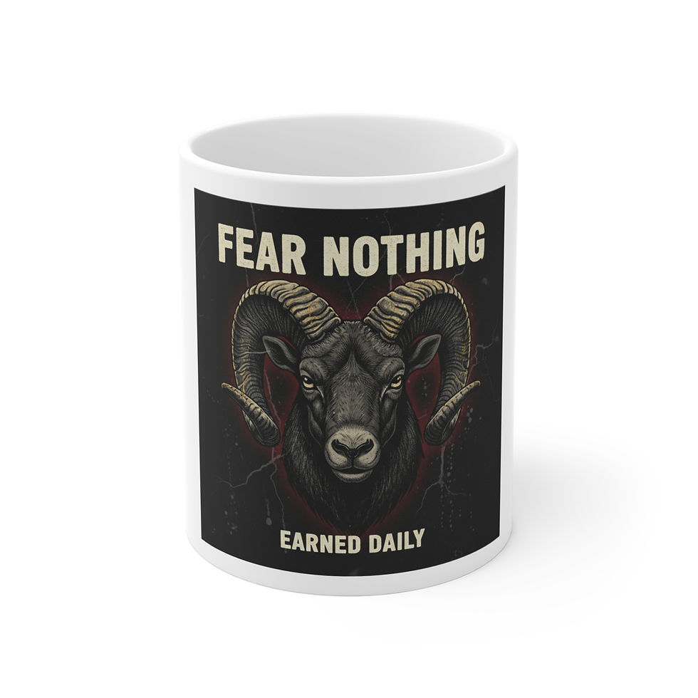 Thumbnail: Ram Mug 11oz – Fear Nothing Earned Daily