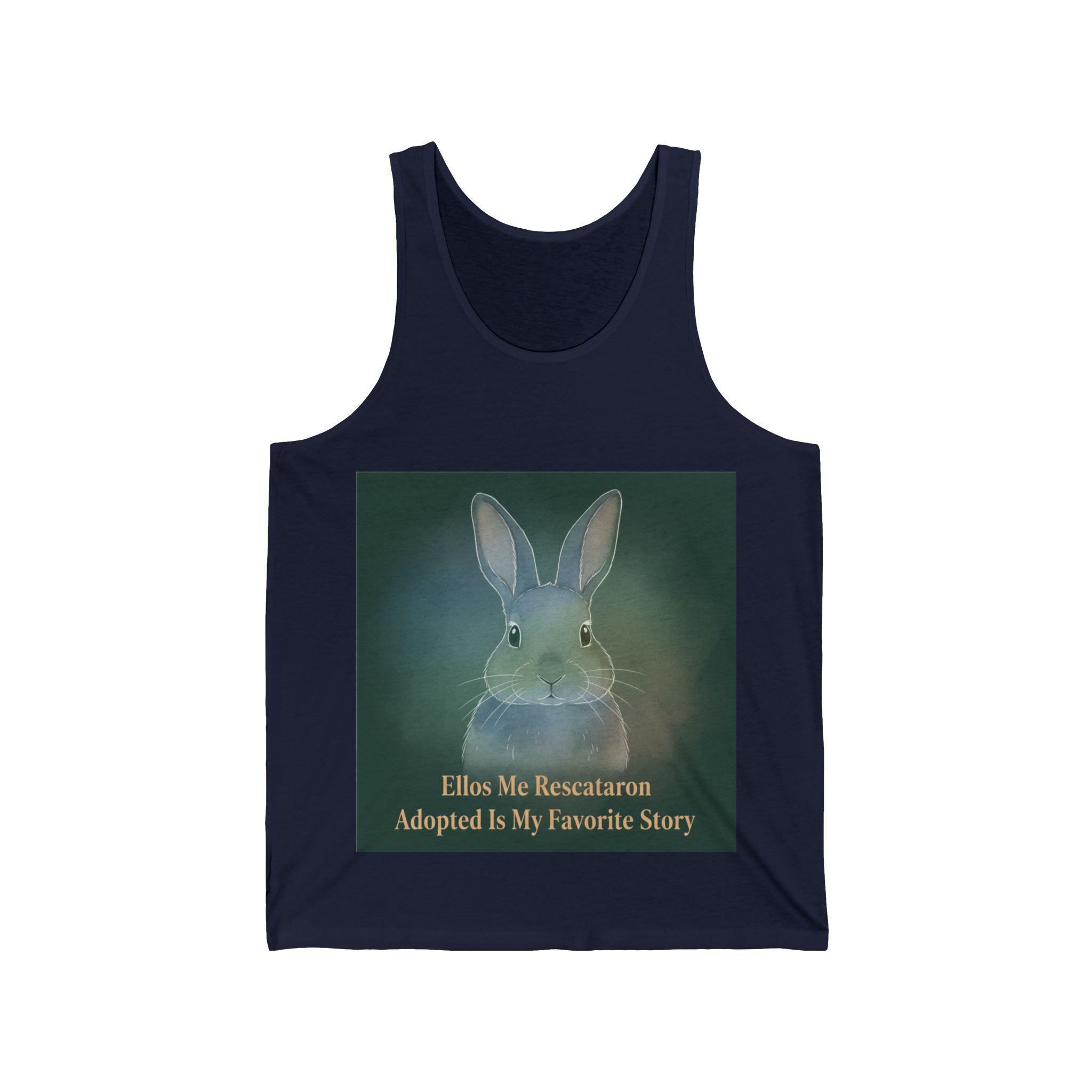 Rabbit Tank Top – Ellos Me Rescataron Adopted is My Favorite Story