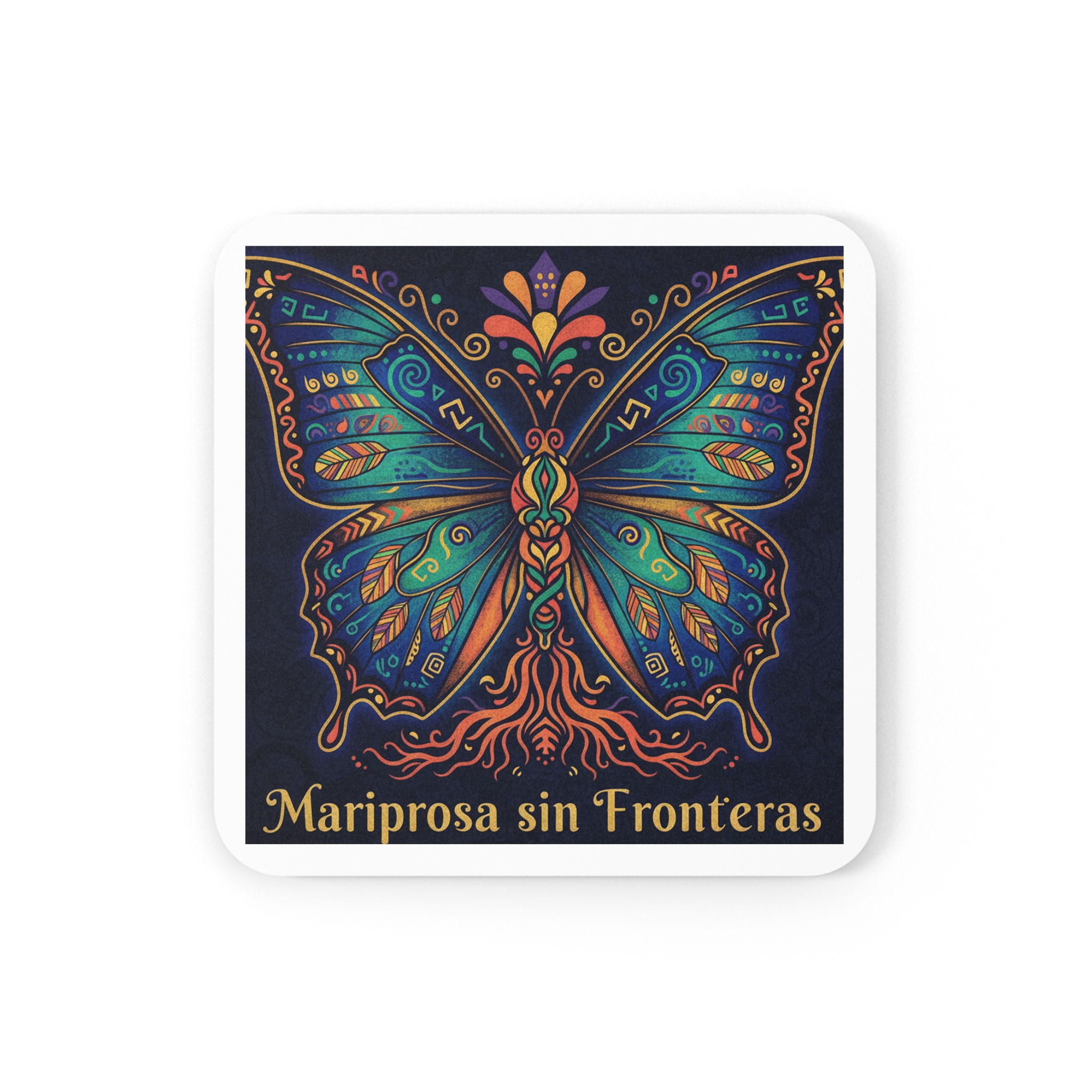 Butterfly Cork Coaster – Mariposa Sin Fronteras