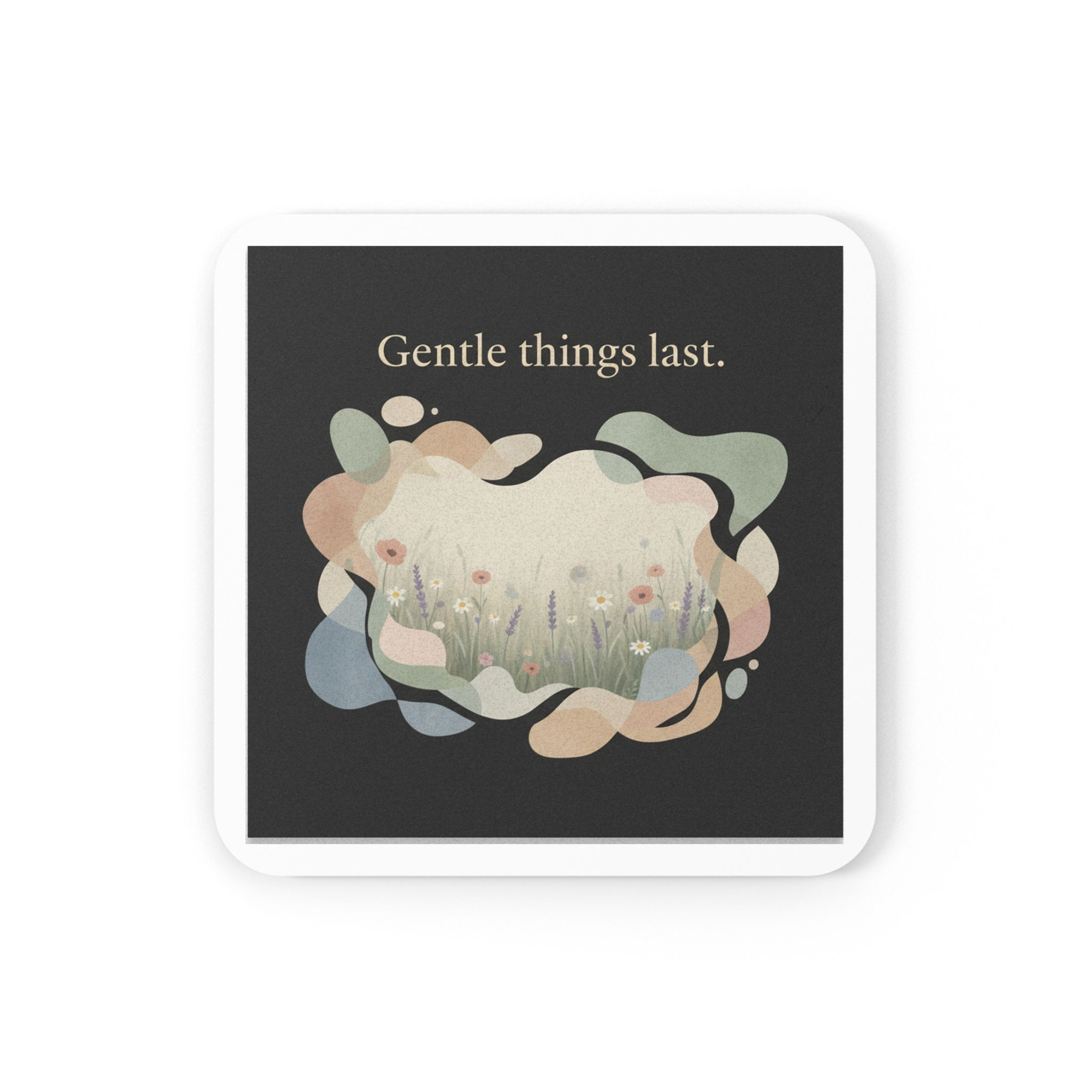 Shapes Meadow Cork Coaster – Gentle Things Last