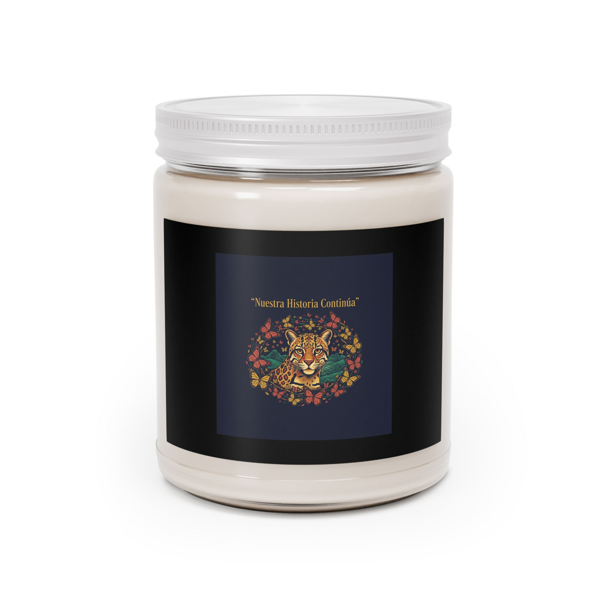 Ocelot And Monarch Butterflies Scented Candle – Nuestra Historia Contina