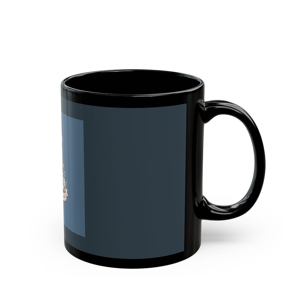 Thumbnail: Bunny Black Mug 11oz – Bloom at Your Own Pace