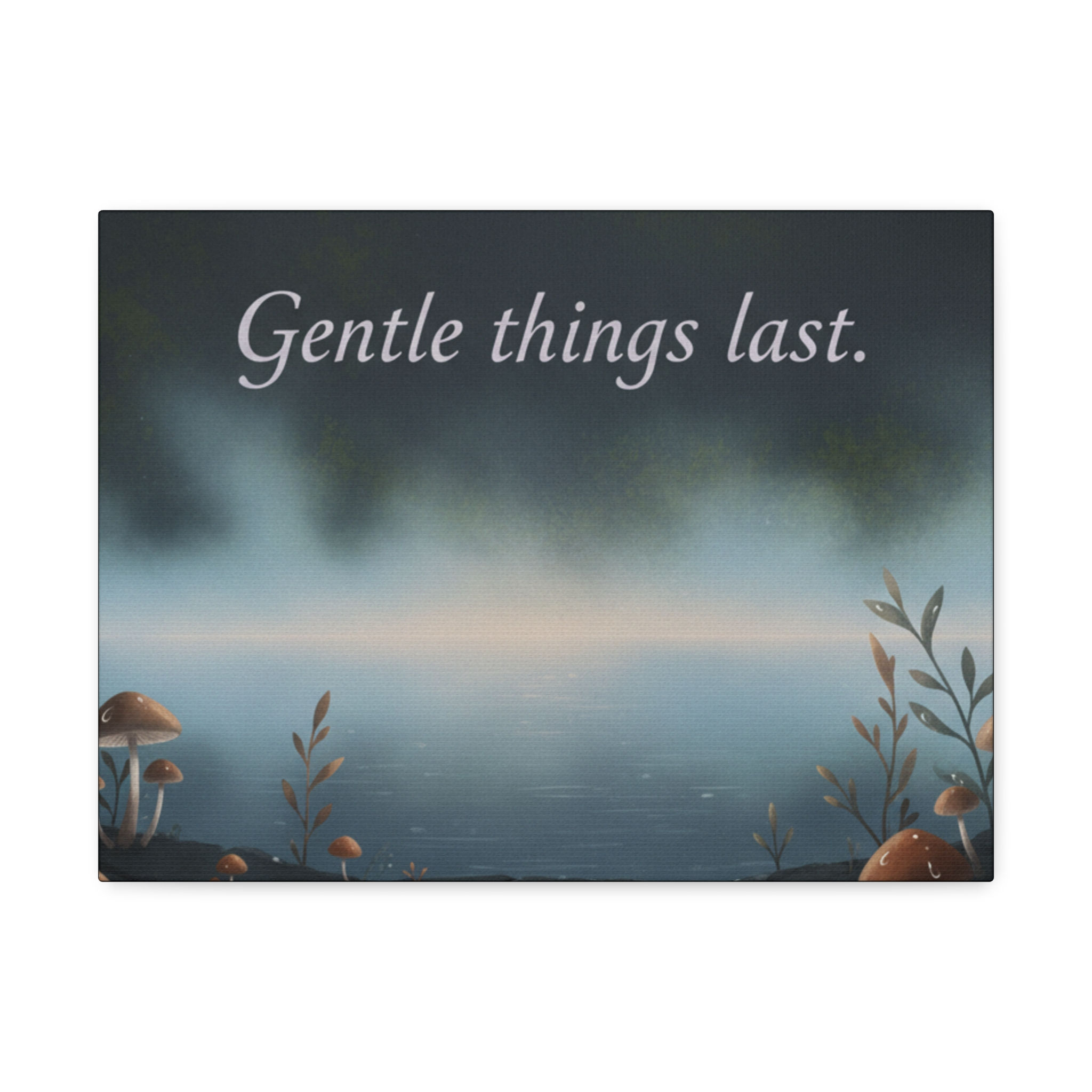 Mushrooms And Plants Canvas Print – Gentle Things Last