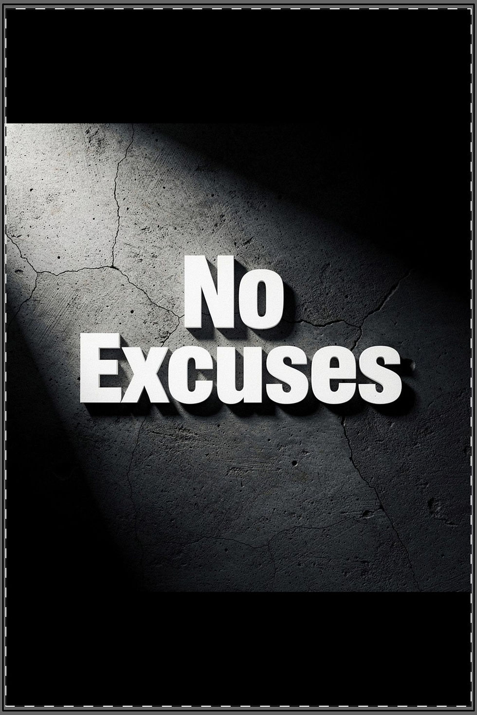Satin Poster — "No Excuses." Gym Motivational Fitness Print