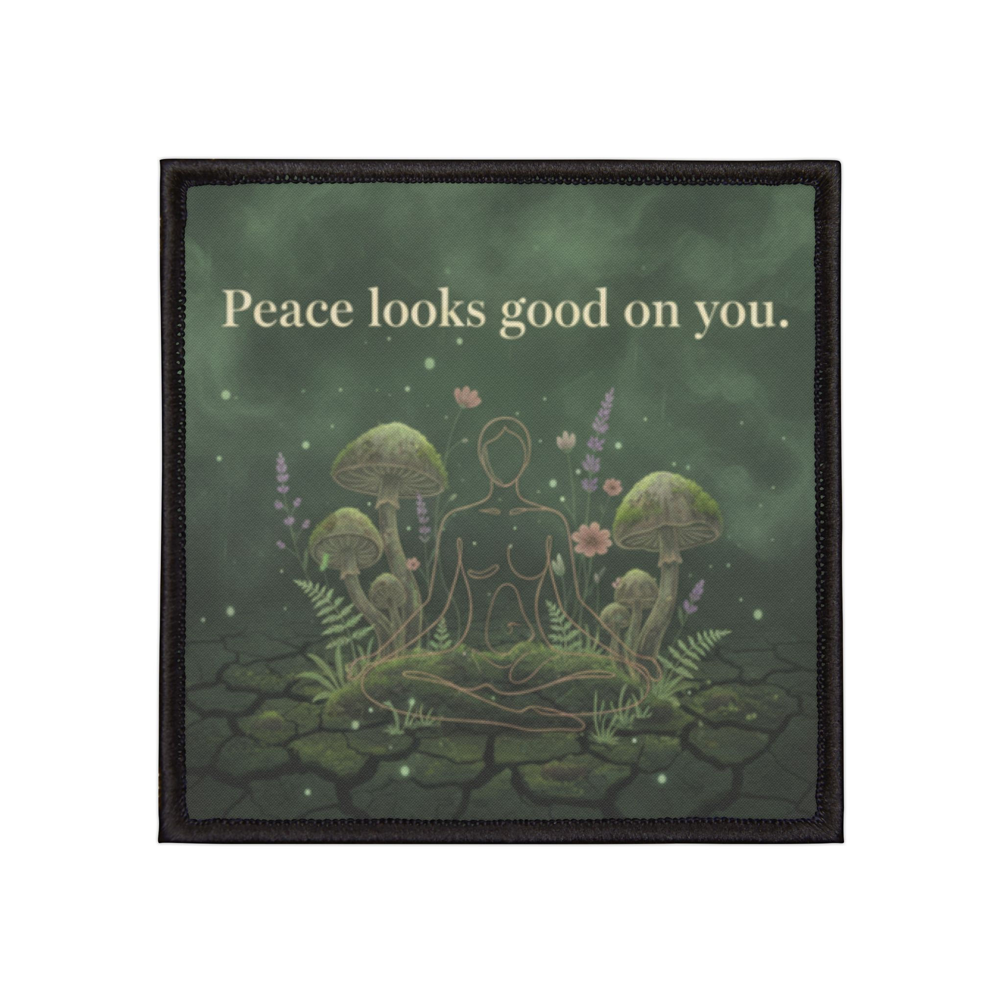 Meditating With Mushroo Iron-On Patch – Peace Looks Good on You