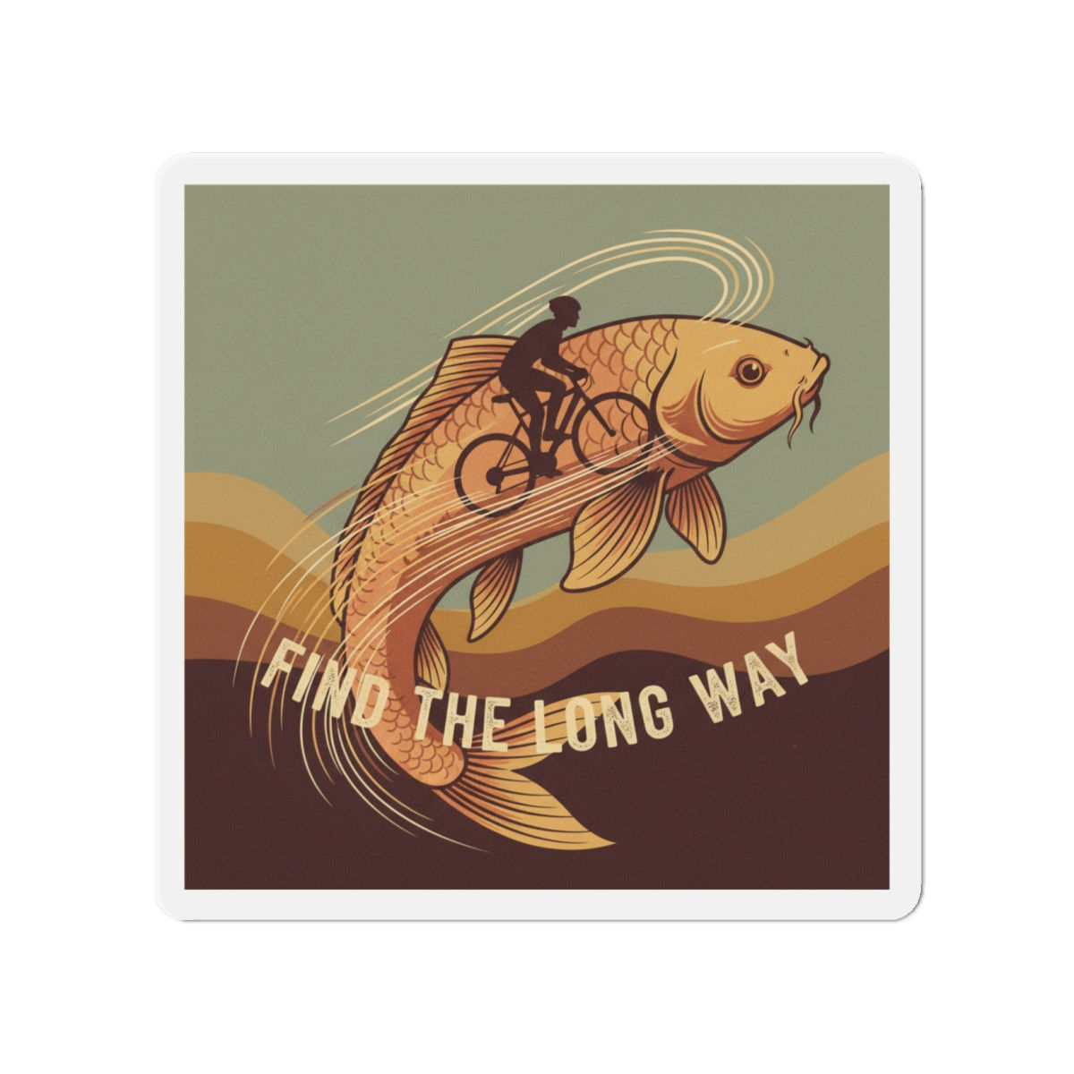 Koi Die-Cut Magnet – Find the Long Way