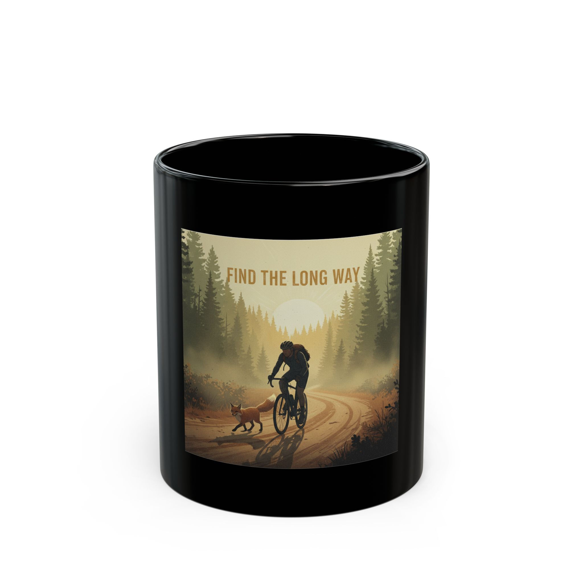 Cyclist Black Mug 11oz – Find the Long Way