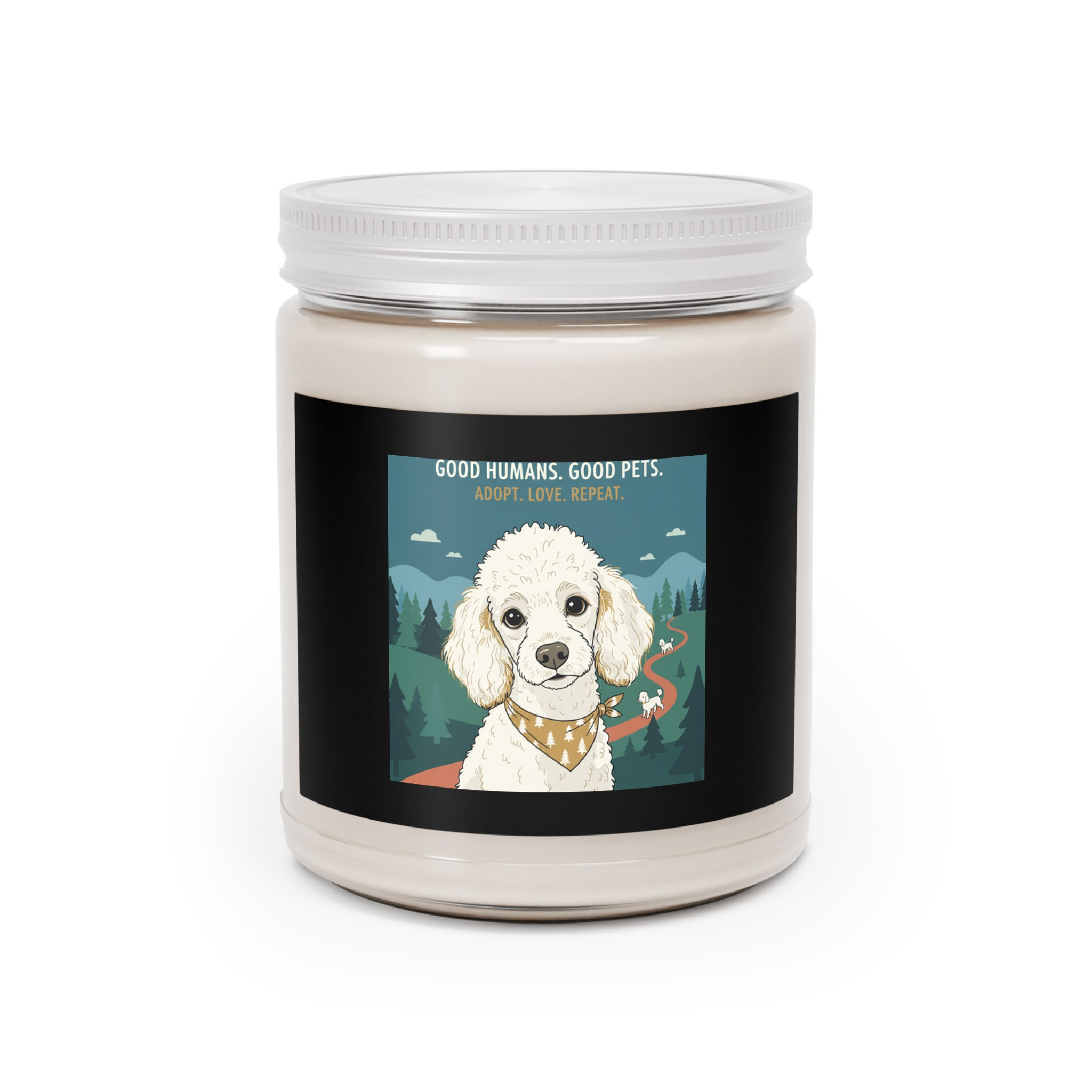 Poodle Scented Candle – Good Humans Good Pets Adopt Love Repeat