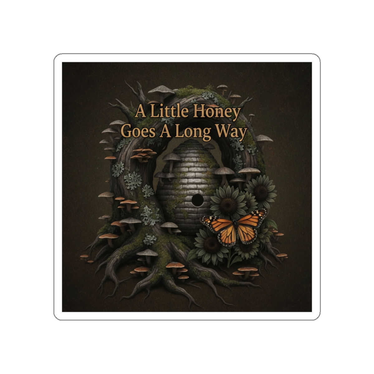 Butterfly Die-Cut Sticker – A Little Honey Goes a Long Way