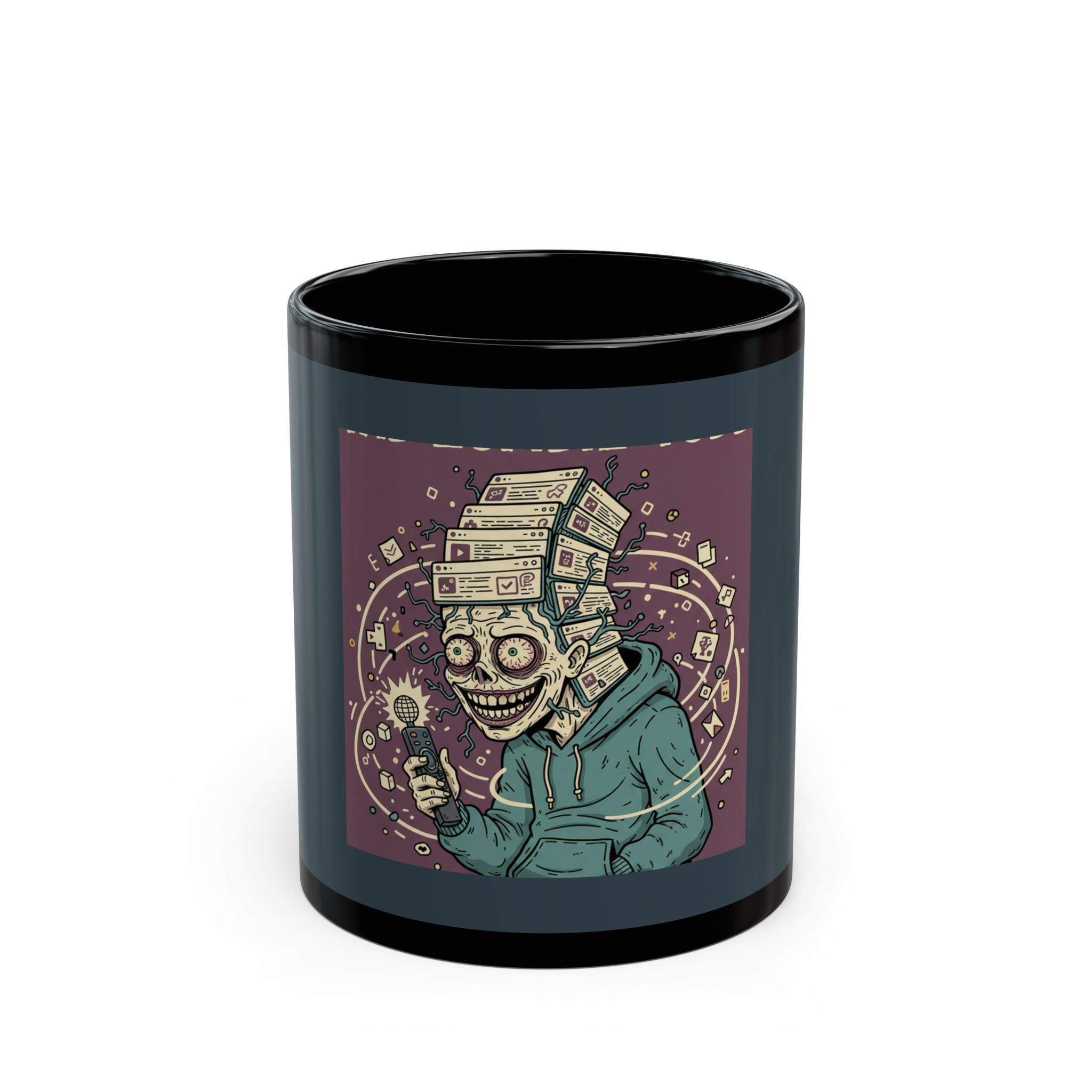 Tab Zombie Todd Black Mug 11oz – Tab Zombie Todd Never Closes