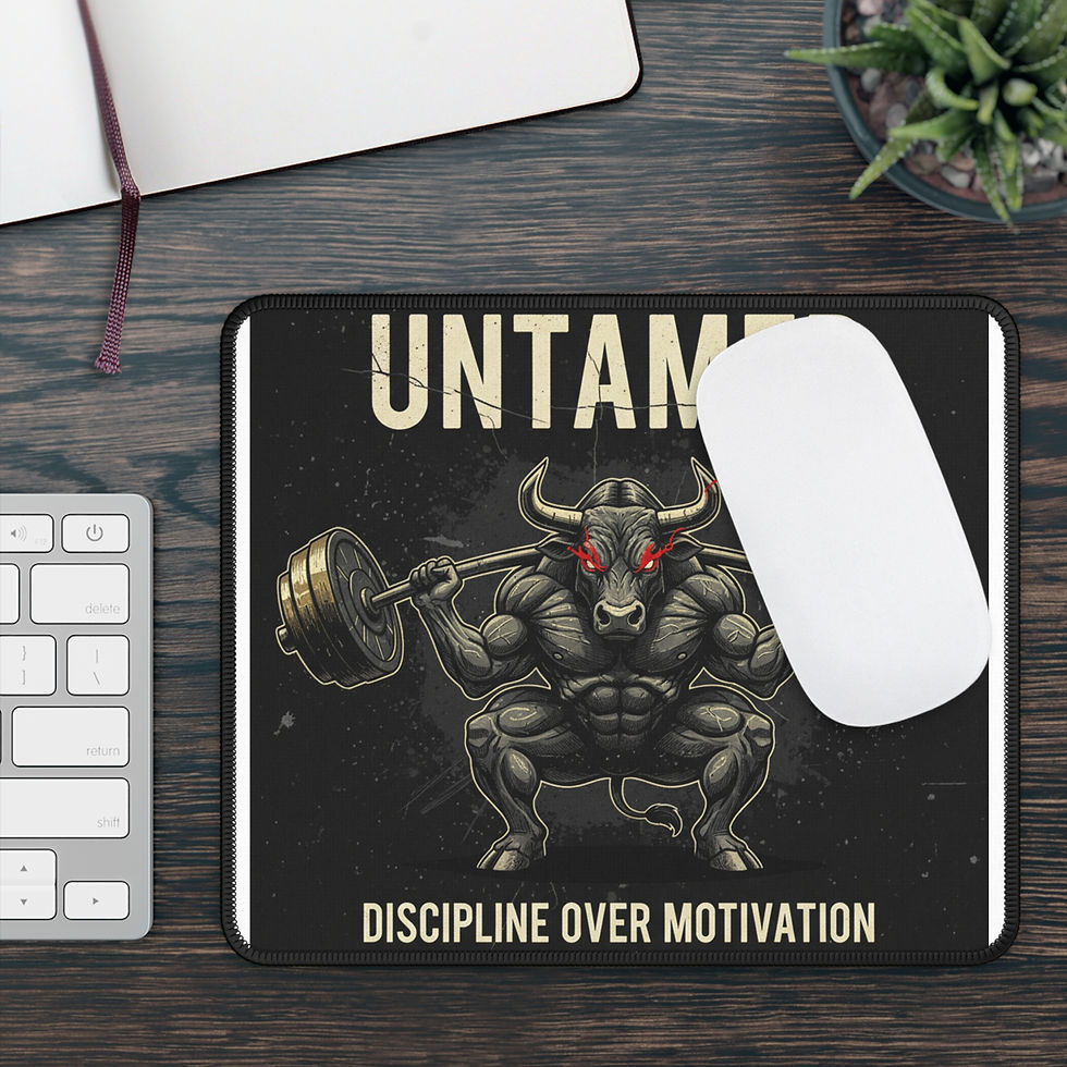 Thumbnail: Bull Mouse Pad – Untamed Discipline Over Motivation