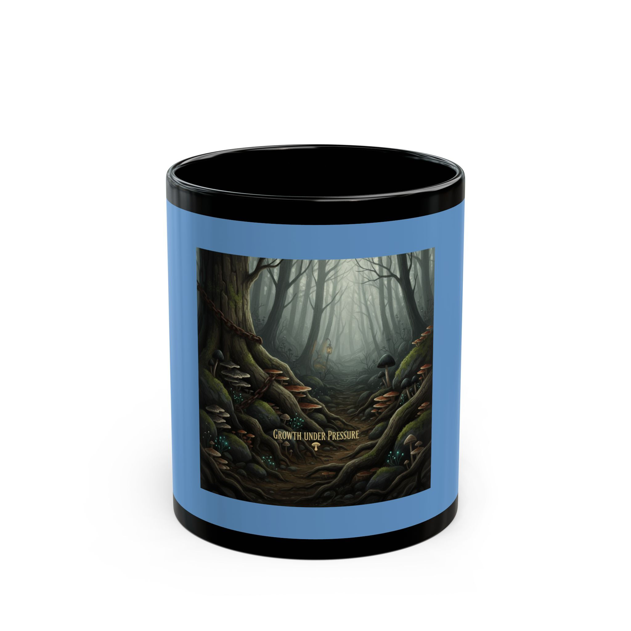 Growth Under Pressure Black Mug 11oz – Gift Idea