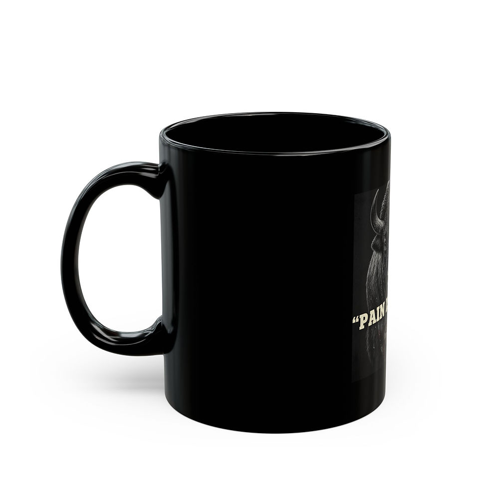 Thumbnail: Bison Black Mug 11oz – Pain is Entry