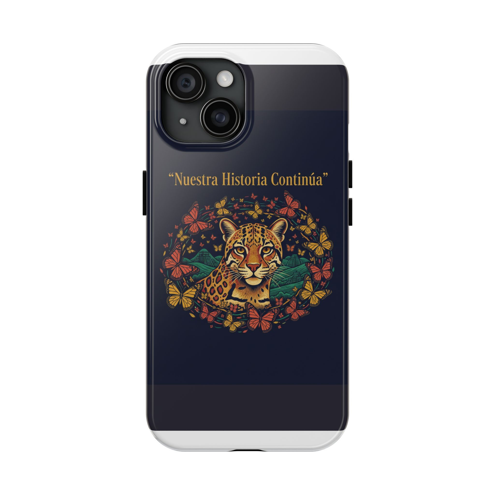 Ocelot And Monarch Butterflies Tough Phone Case – Nuestra Historia Contina