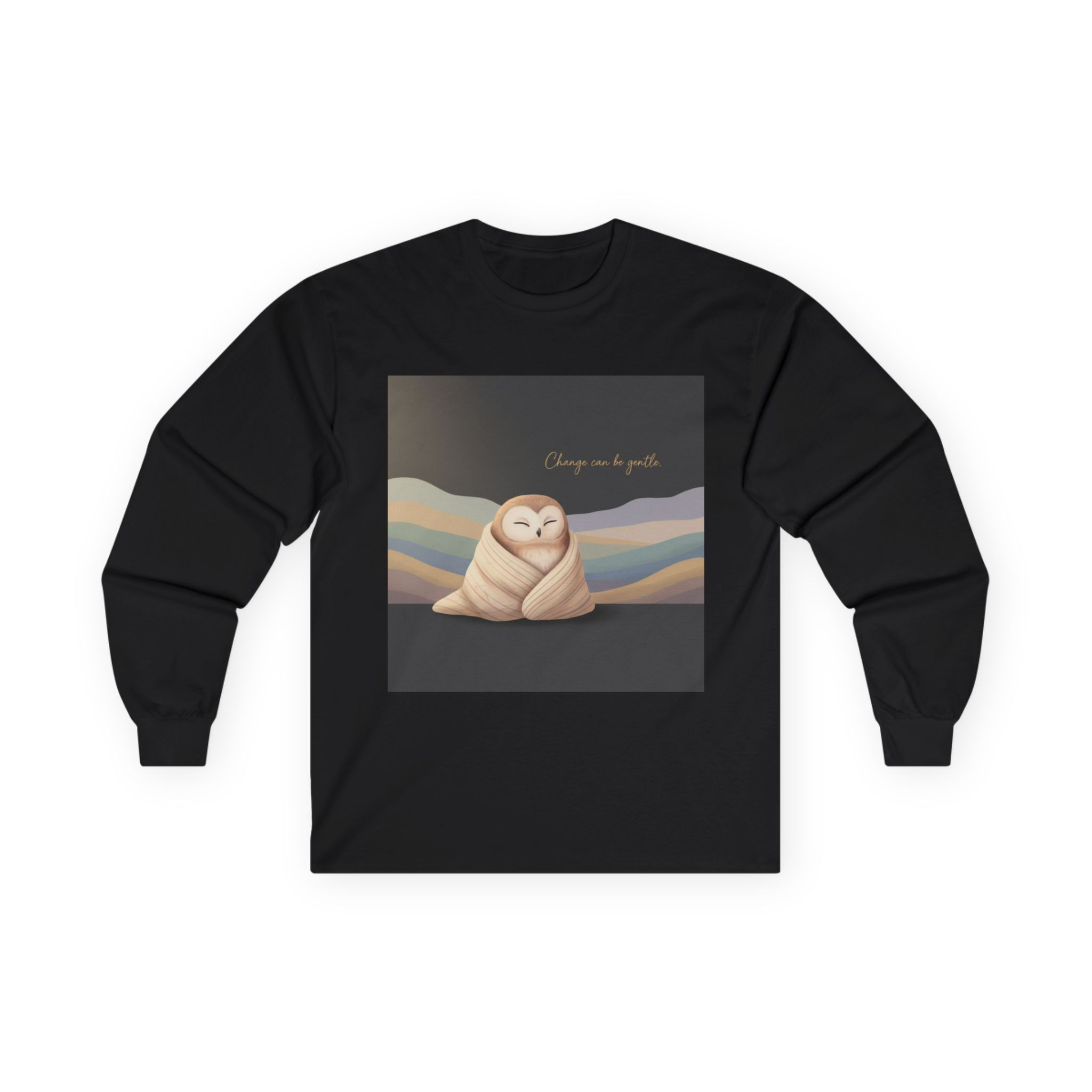 Neutral Tone Shapes Long Sleeve Tee – Change Can Be Gentle