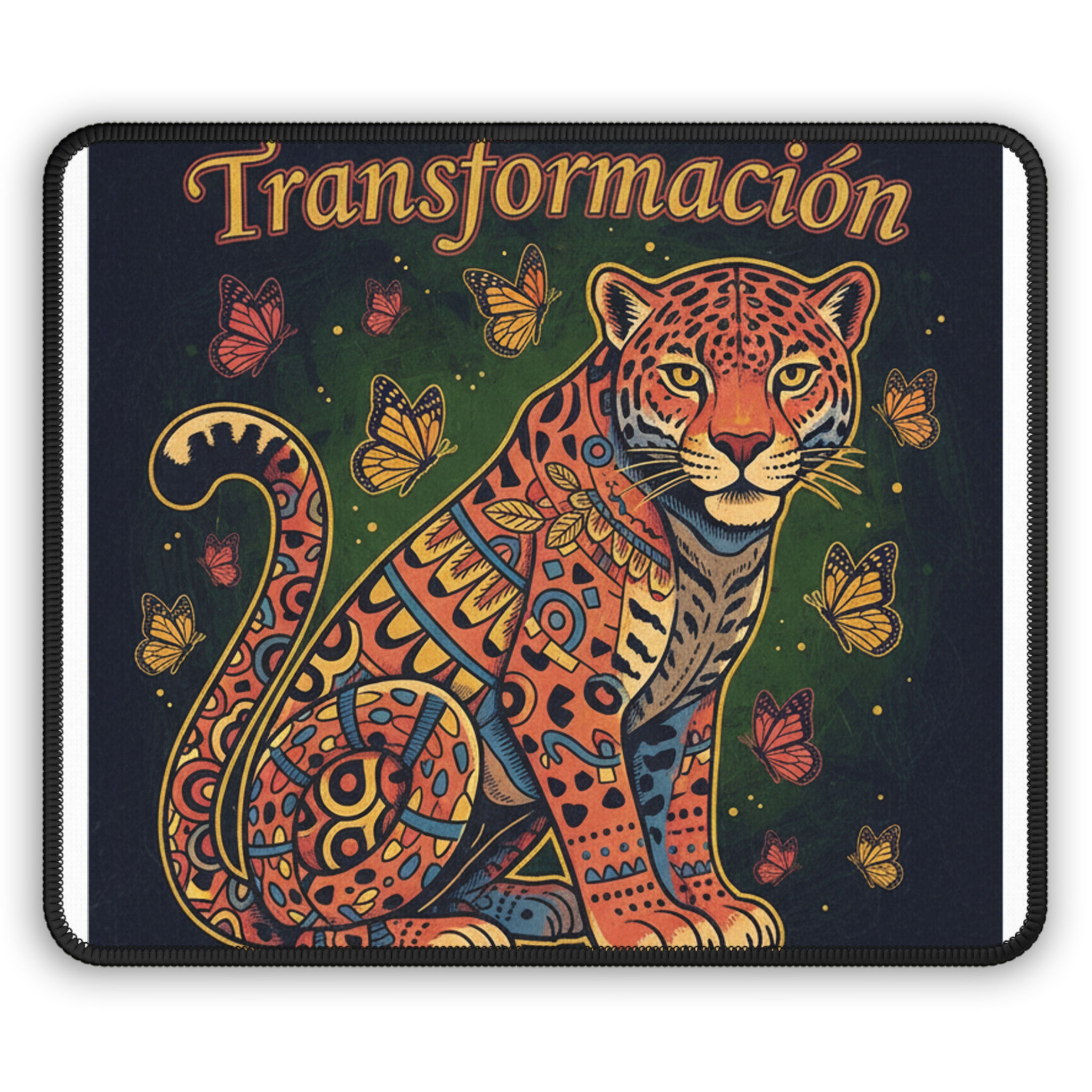 Jaguar With Monarch Butterflie Mouse Pad – Transformacin