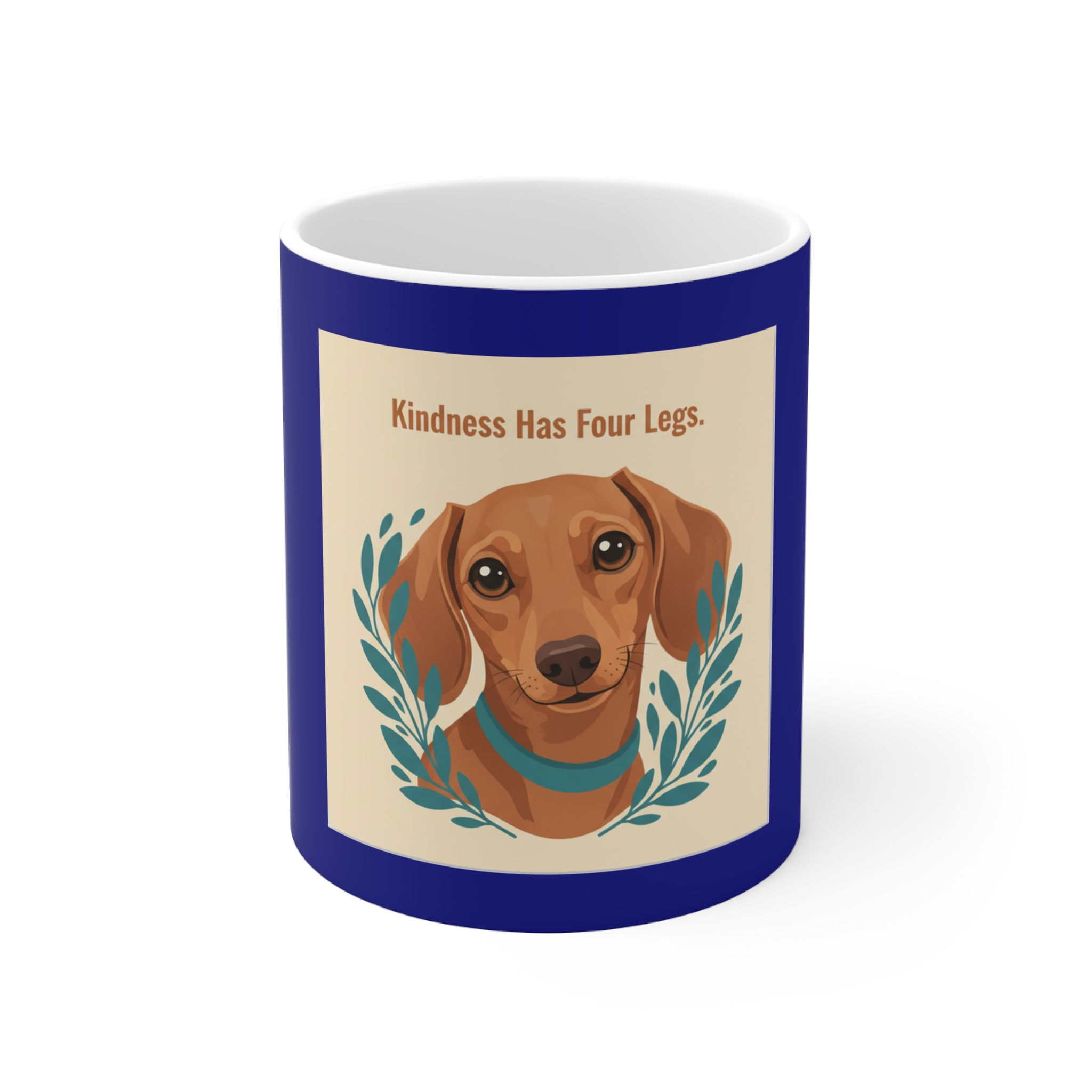 Dachshund Mug 11oz – Kindness Has Four Legs