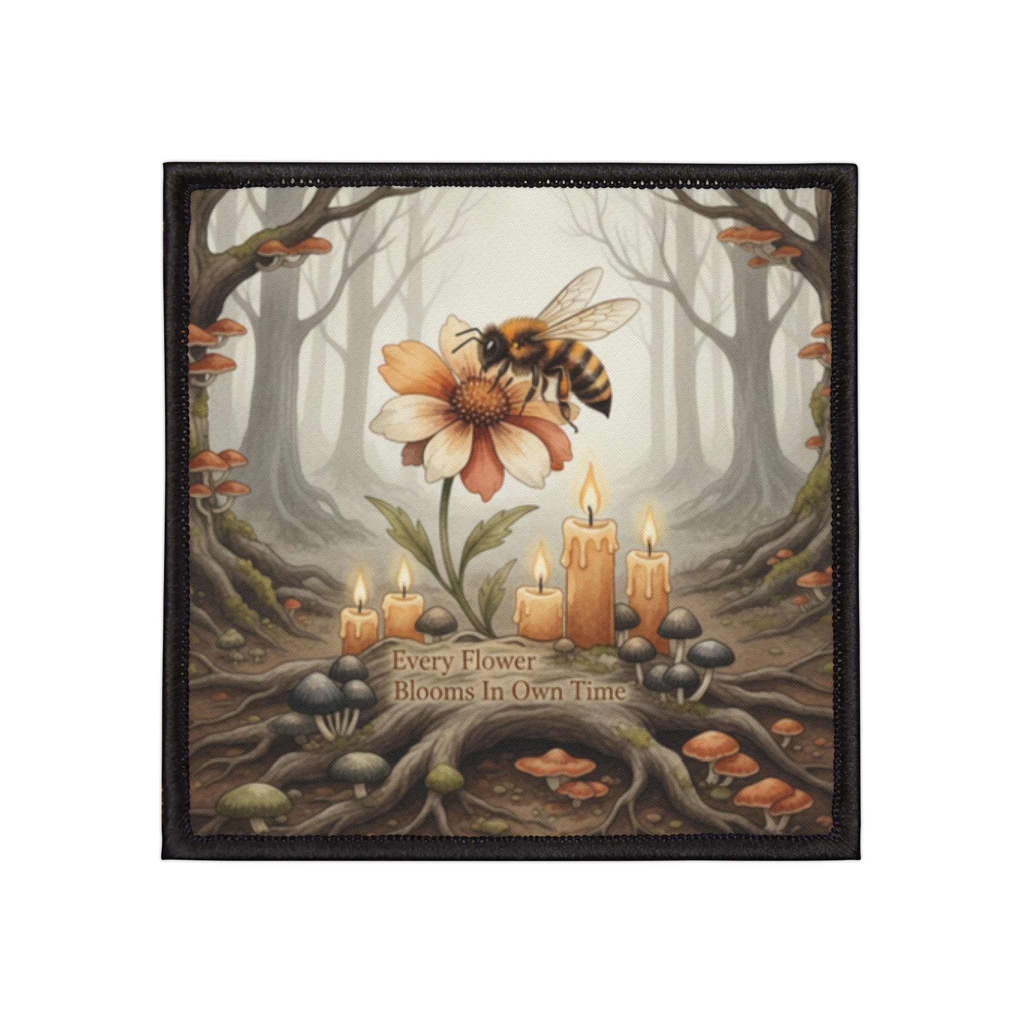 Honeybee Iron-On Patch – Every Flower Blooms in Its Own Time