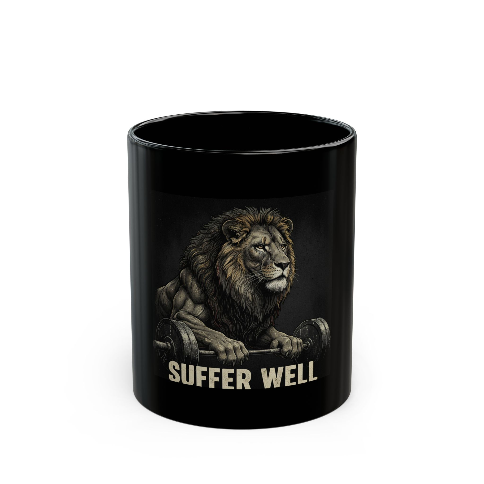 Lion Black Mug 11oz – Suffer Well