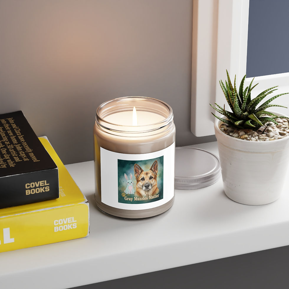 Thumbnail: German Shepherd Scented Candle – Gray Muzzles Matter