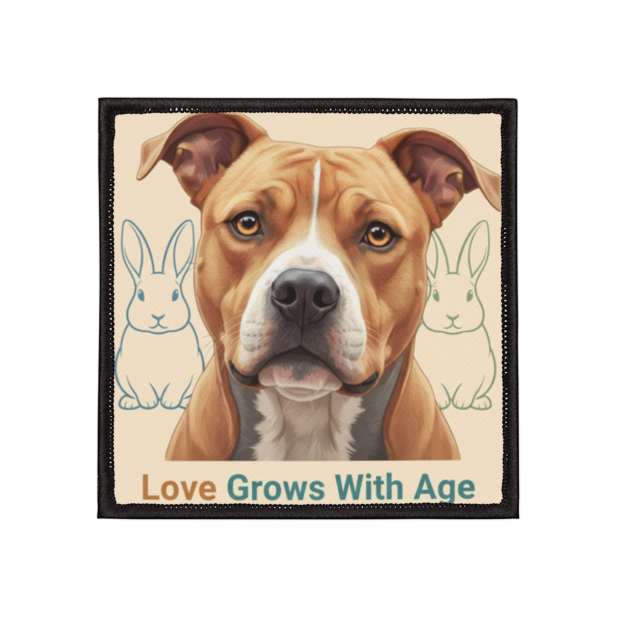 Pitbull Iron-On Patch – Love Grows With Age