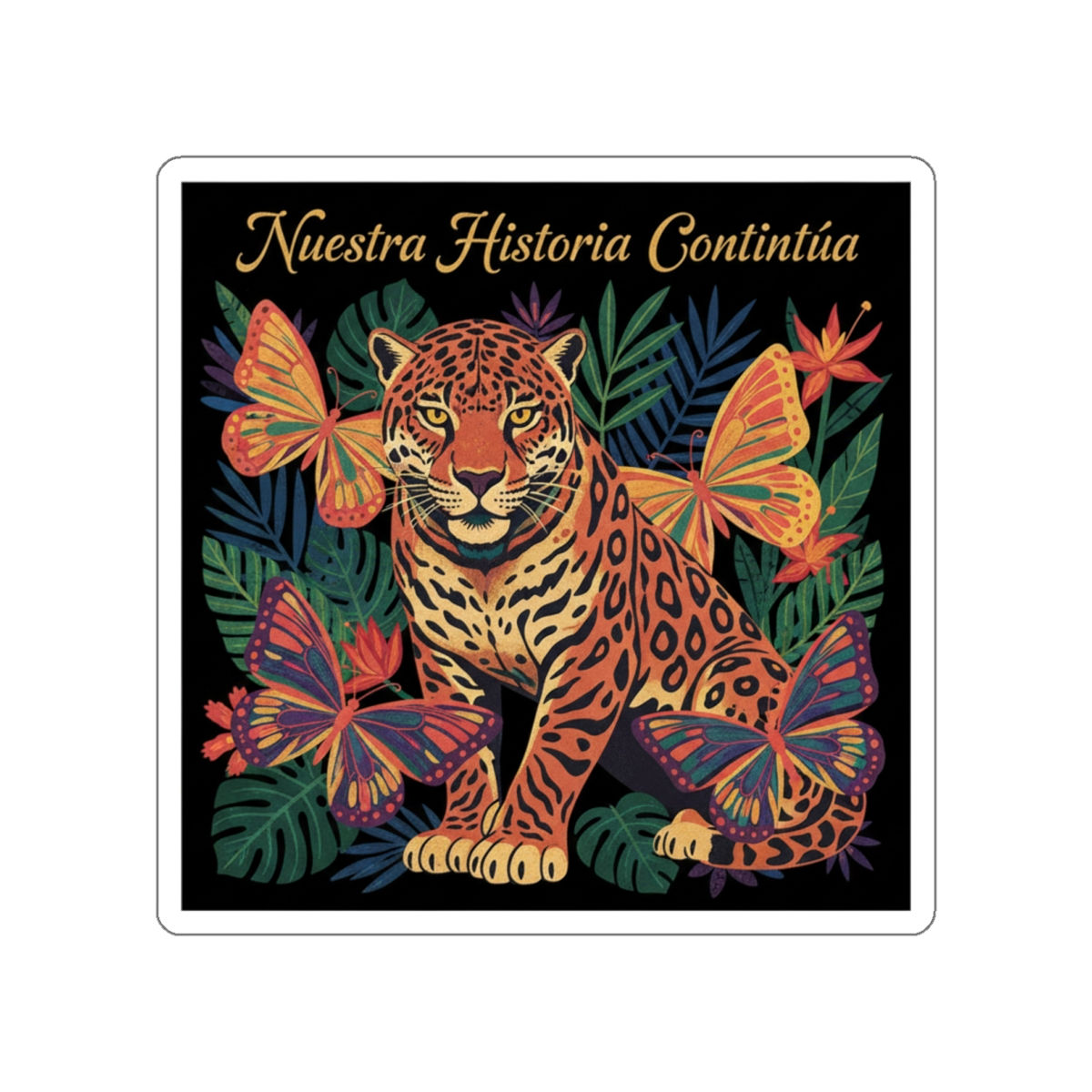 Butterfly Die-Cut Sticker – Nuestra Historia Contina