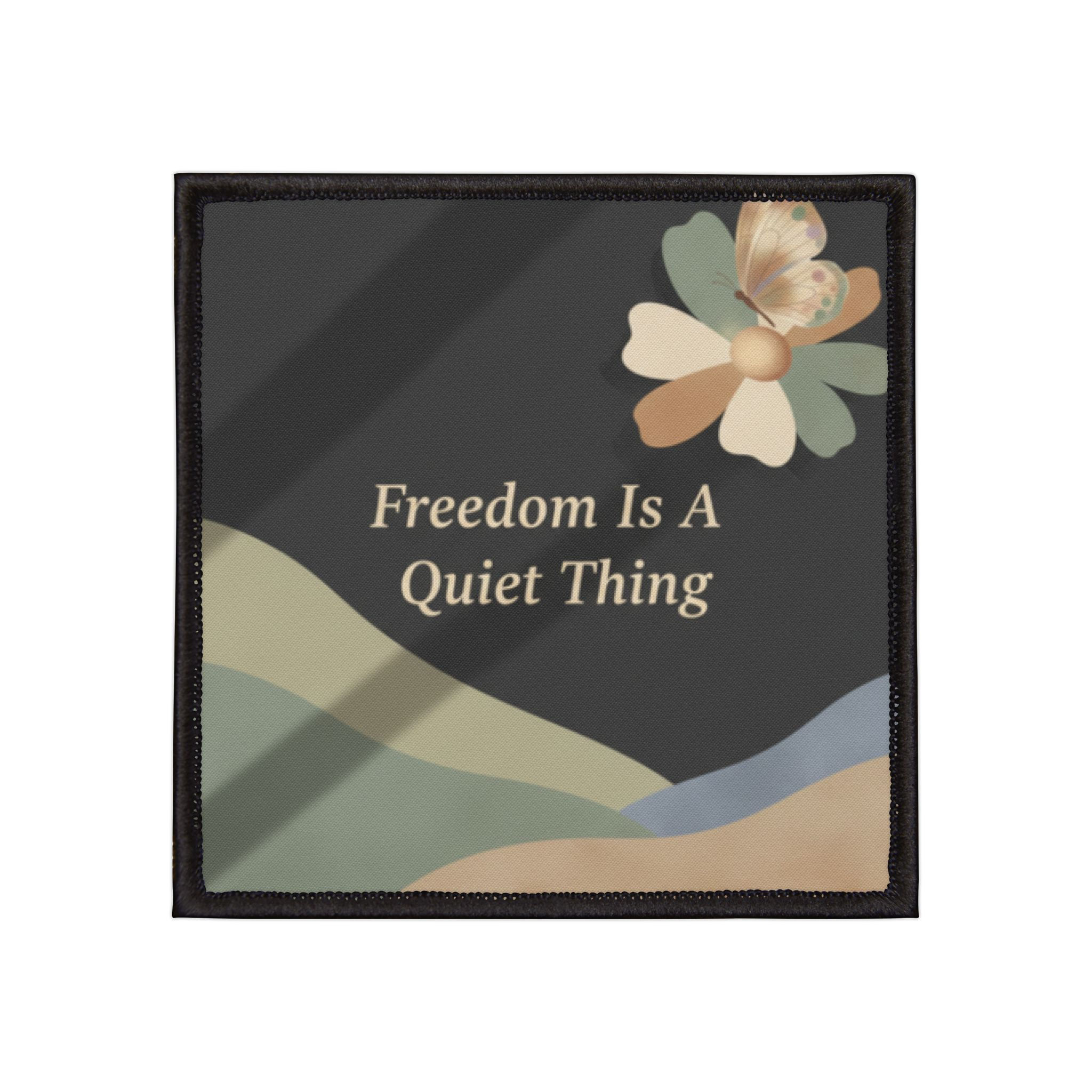 Butterfly Iron-On Patch – Freedom is a Quiet Thing