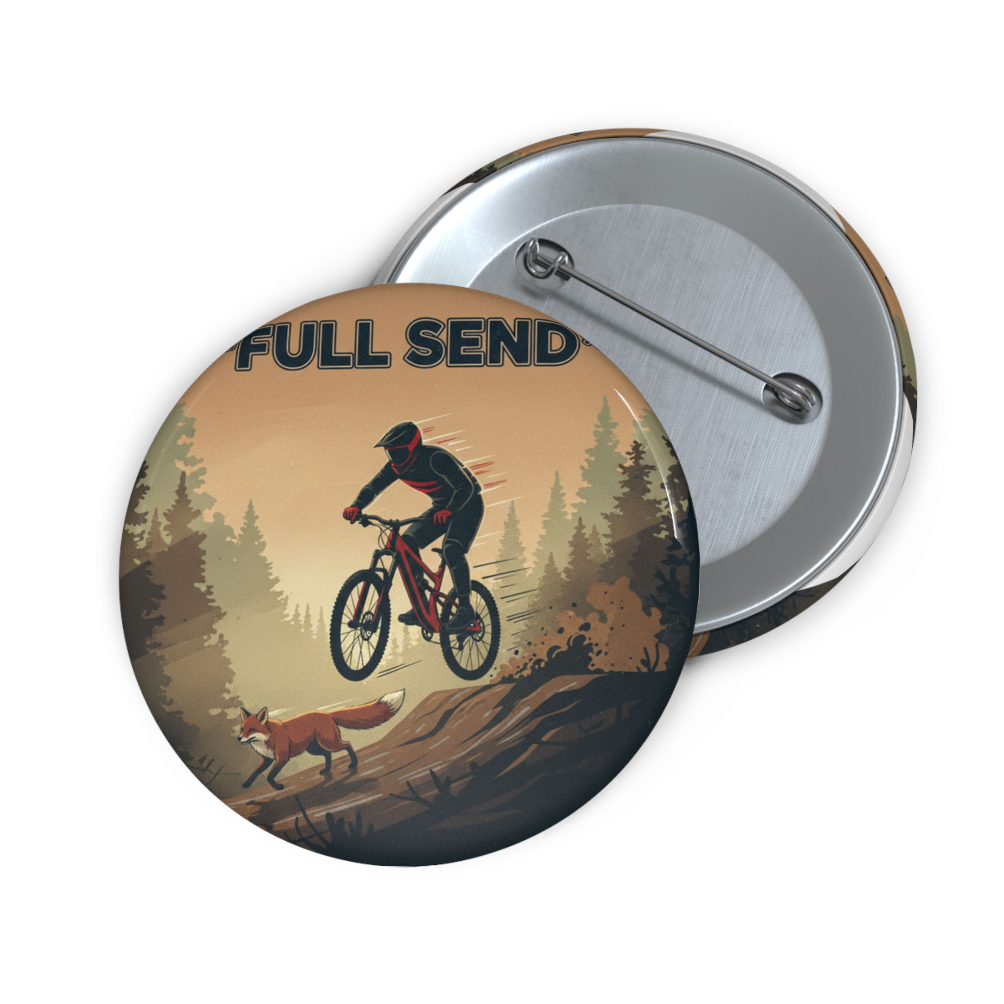 Cyclist Pin Button – Full Send