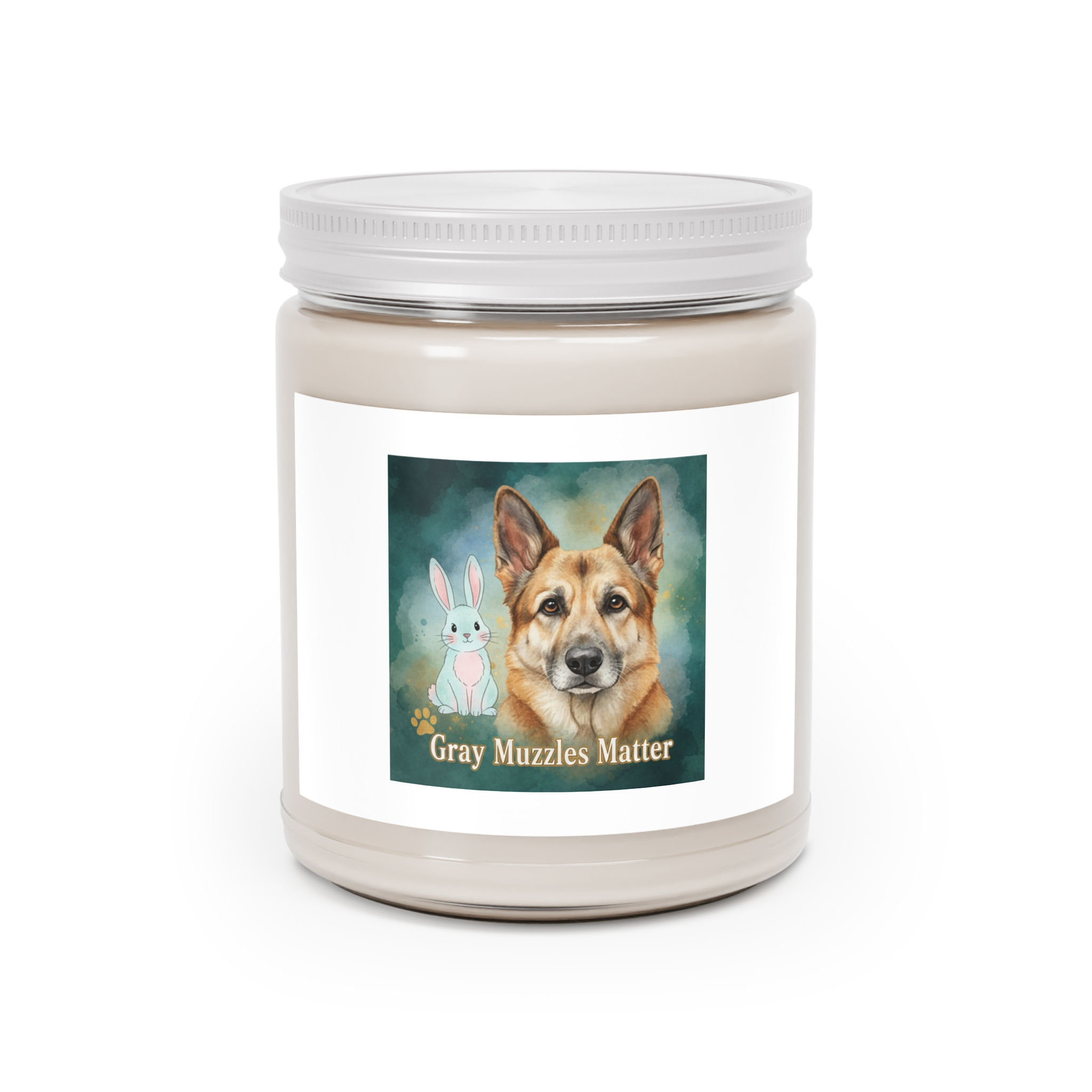 German Shepherd Scented Candle – Gray Muzzles Matter