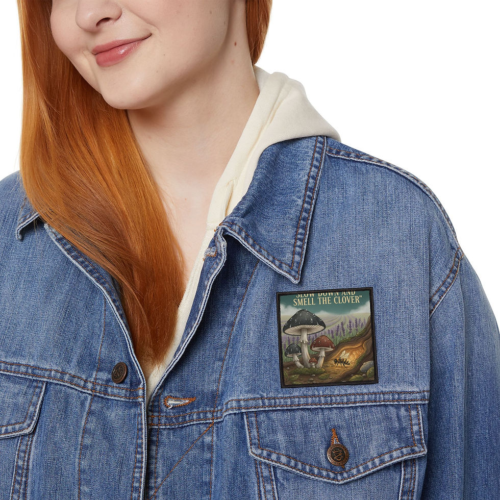 Thumbnail: Honeybee Iron-On Patch – Slow Down and Smell the Clover