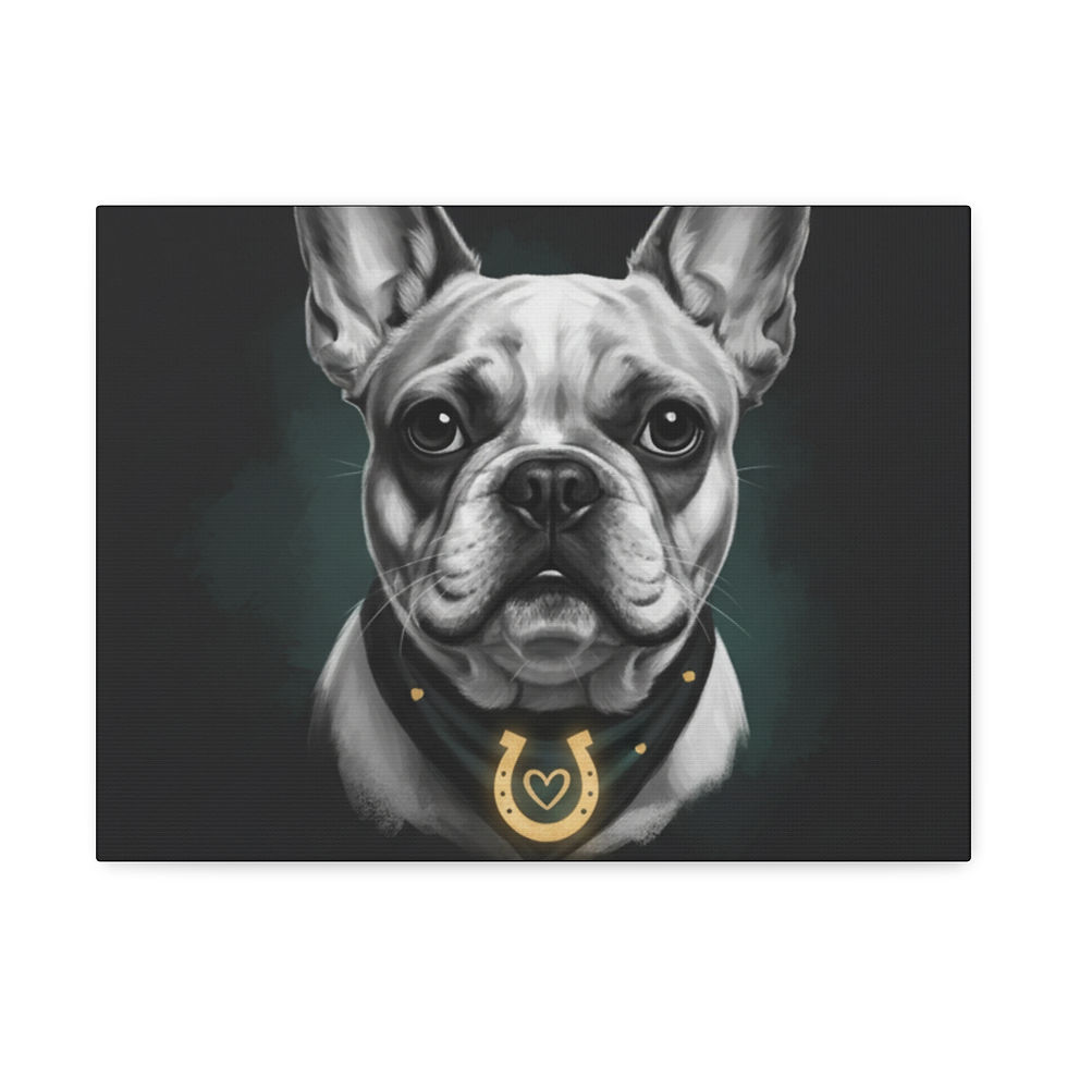 Thumbnail: French Bulldog Canvas Print – Better Together Small Acts Big Hearts