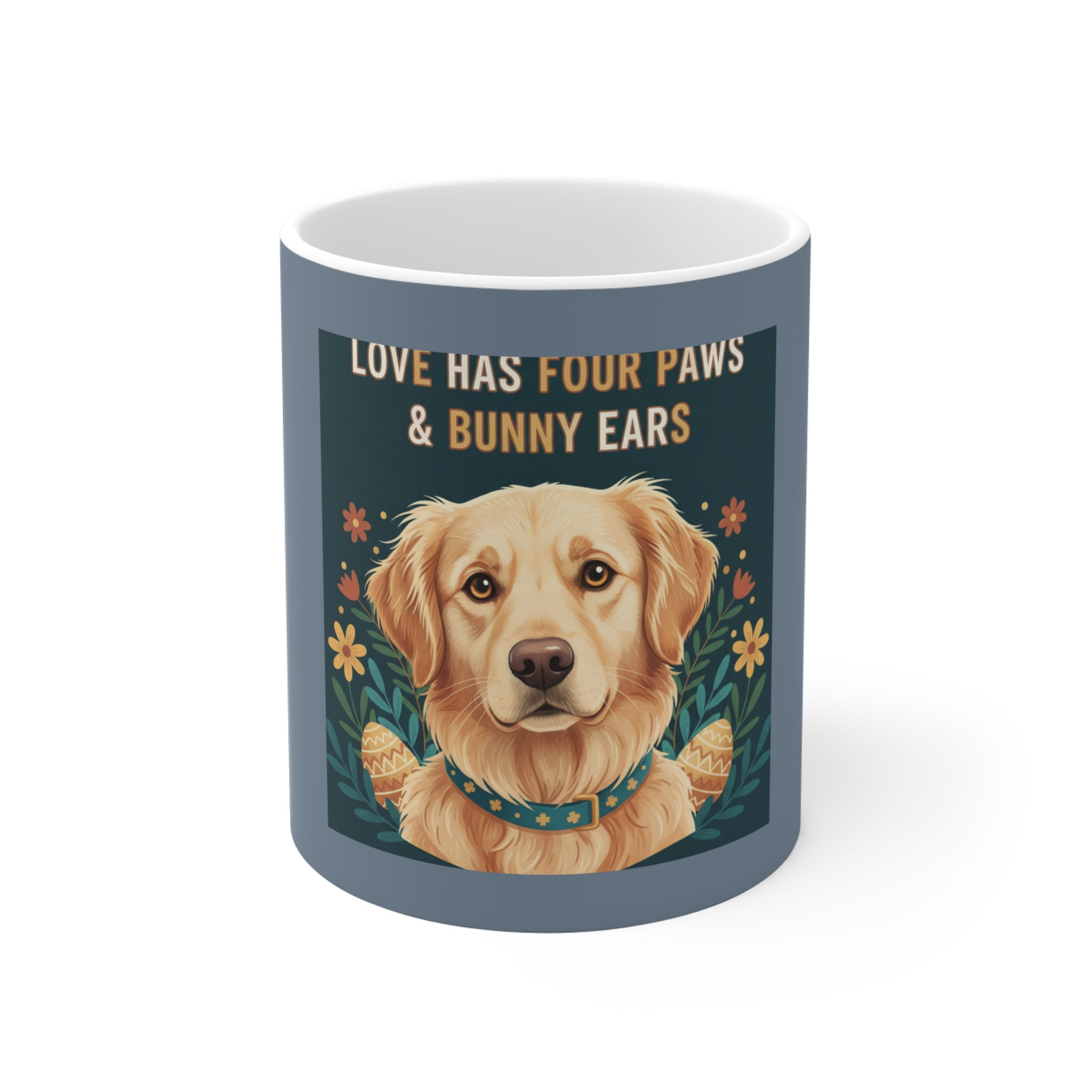 Golden Retriever Mug 11oz – Love Has Four Paws Bunny Ears