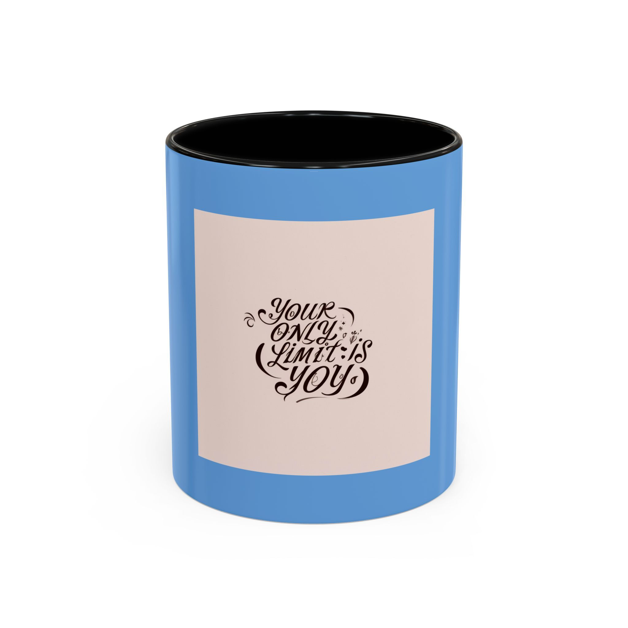 Inspirational Accent Coffee Mug  "Your Only Limit Is You” Motivational 