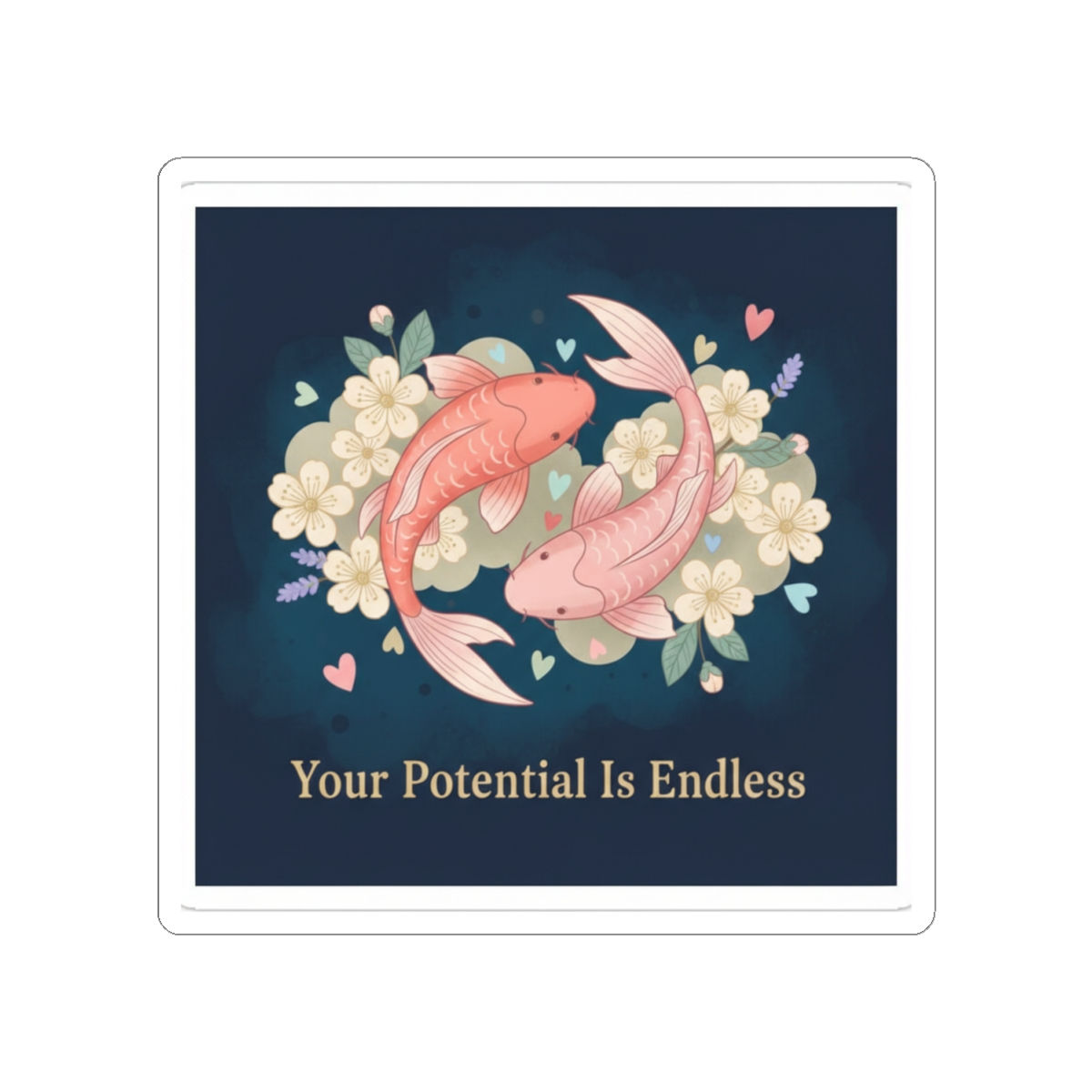 Koi Kiss-Cut Sticker – Your Potential is Endless